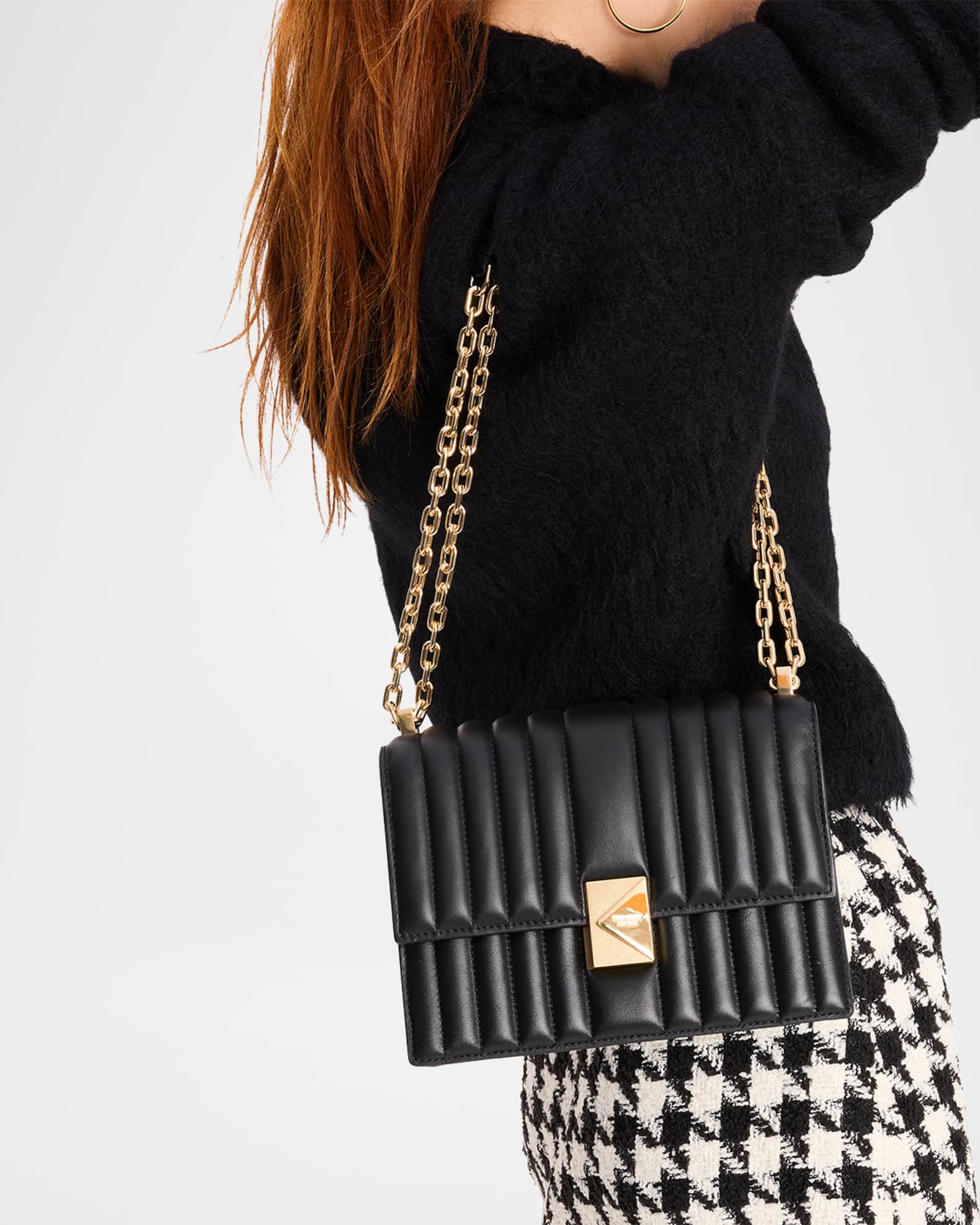 deco quilted leather shoulder bag 1