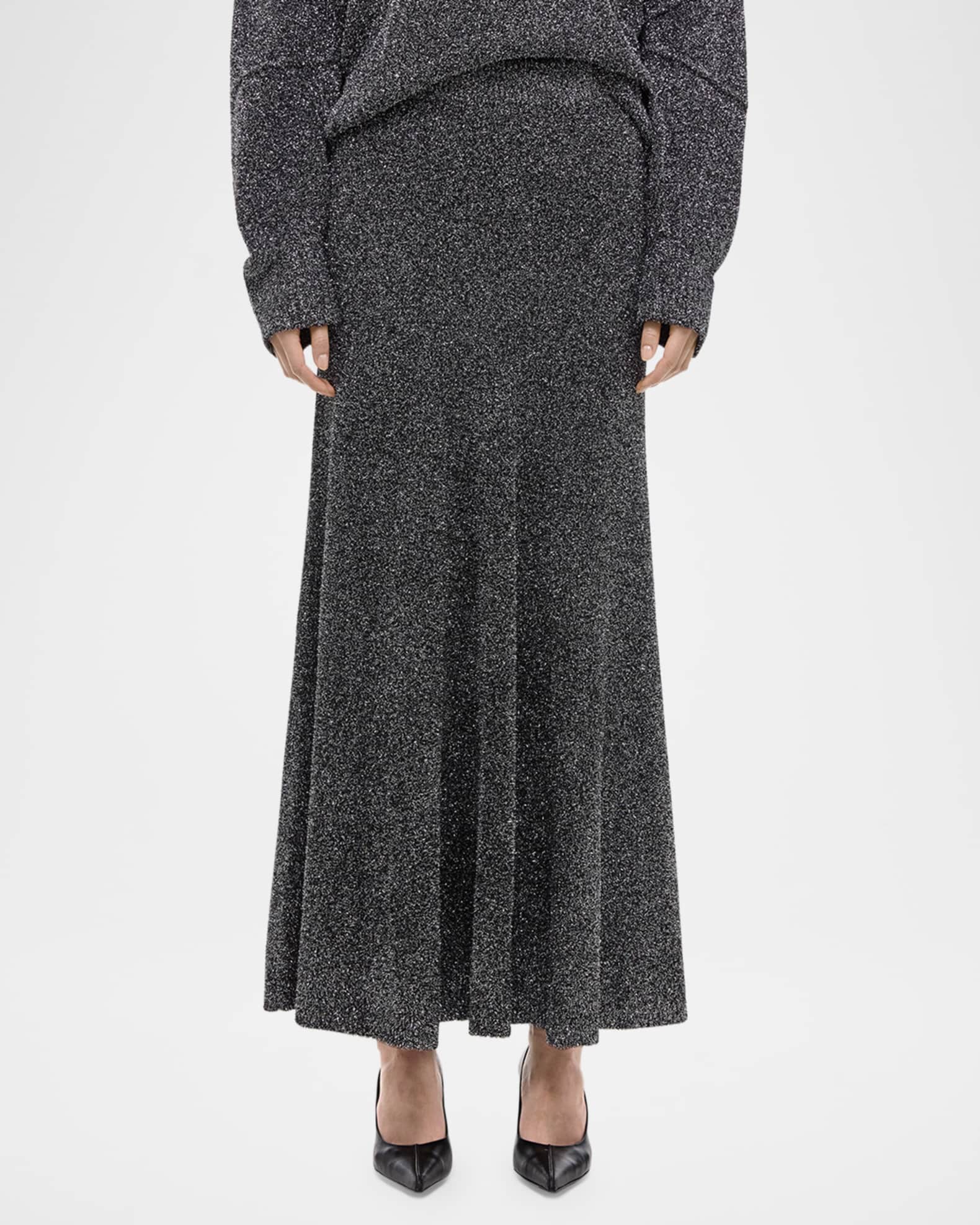 Helmut Lang Sparkly Lurex Maxi Skirt | Neiman Marcus