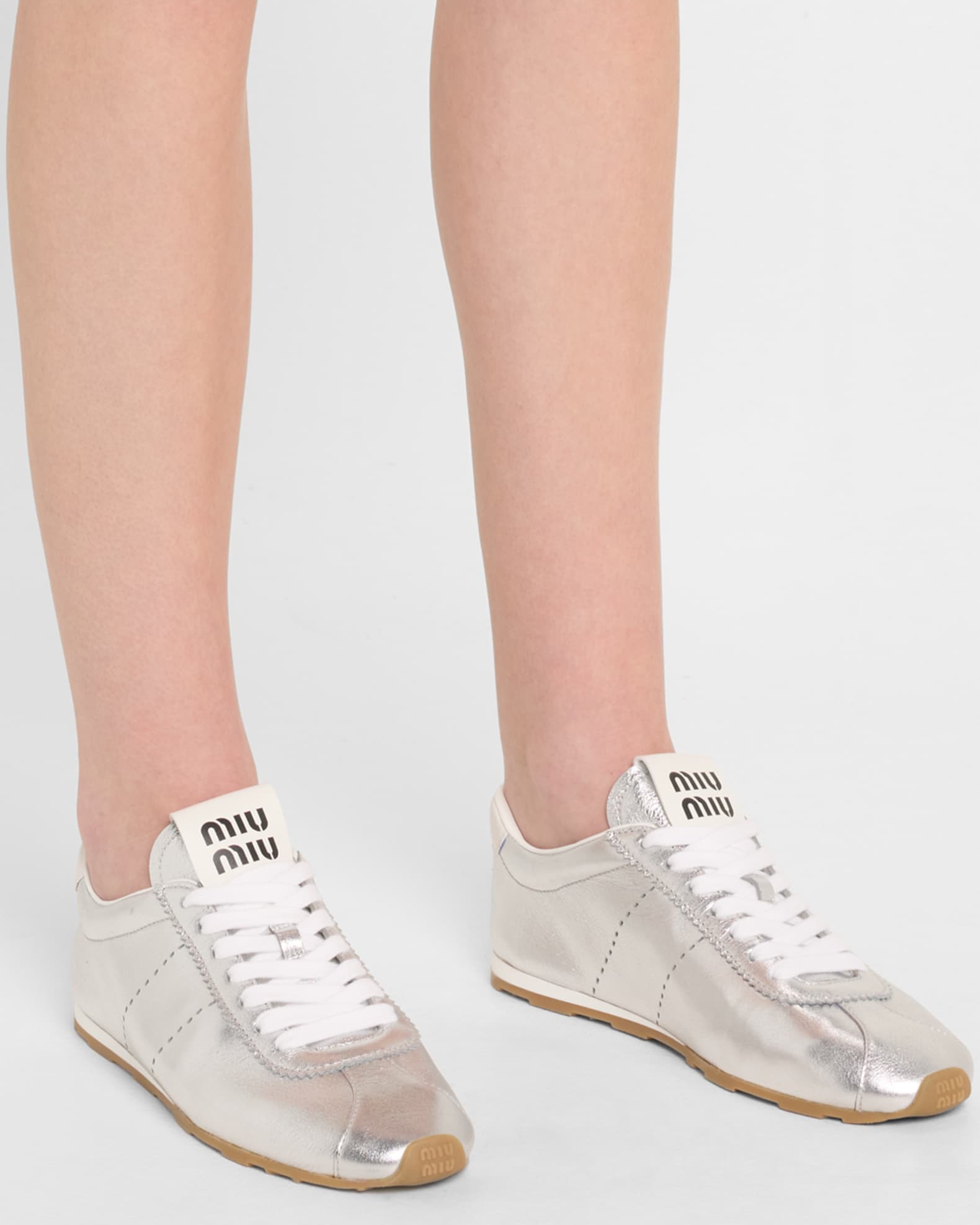 Miu miu silver sneakers 2025