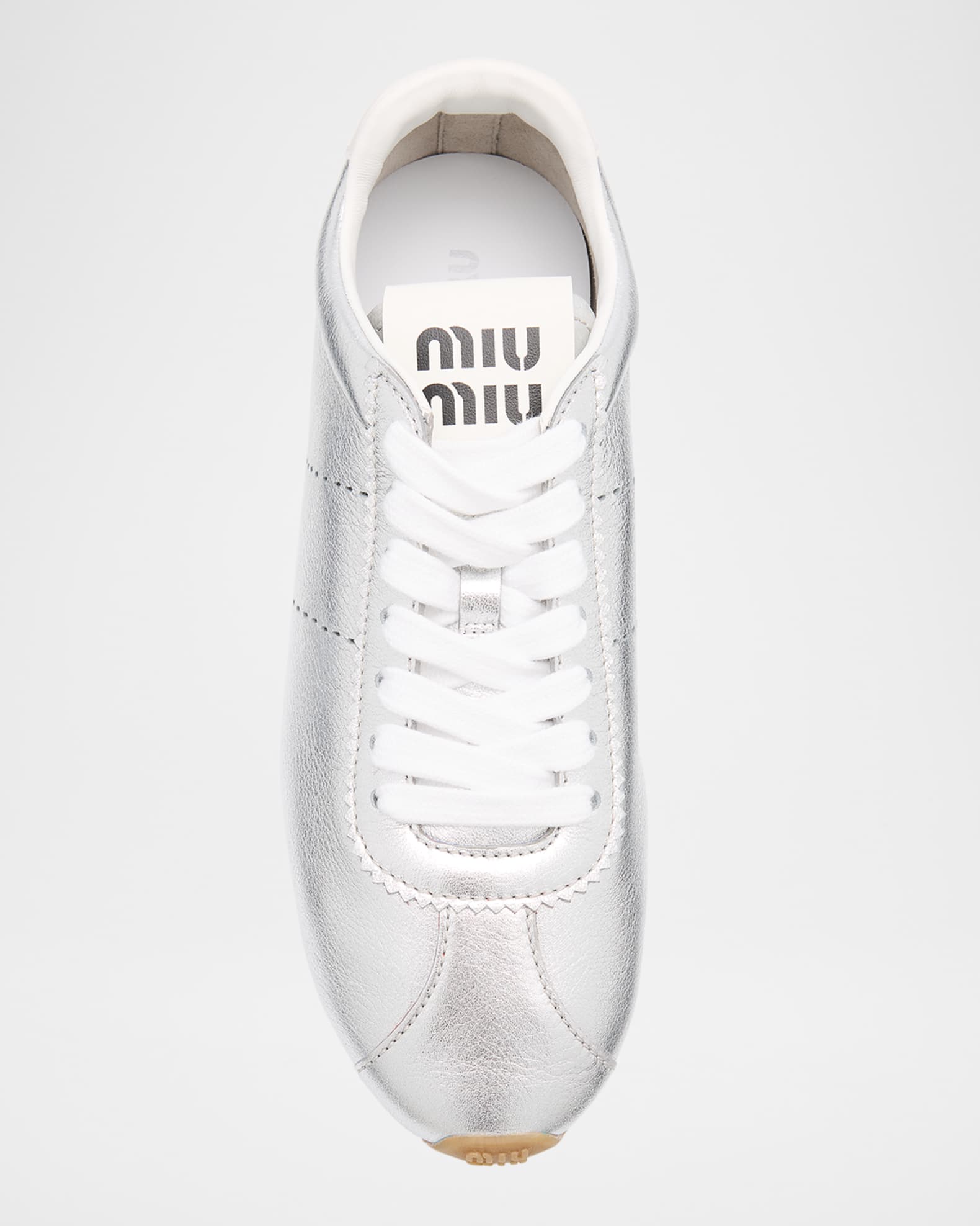 Miu Miu Metallic Leather Retro Runner Sneakers | Neiman Marcus