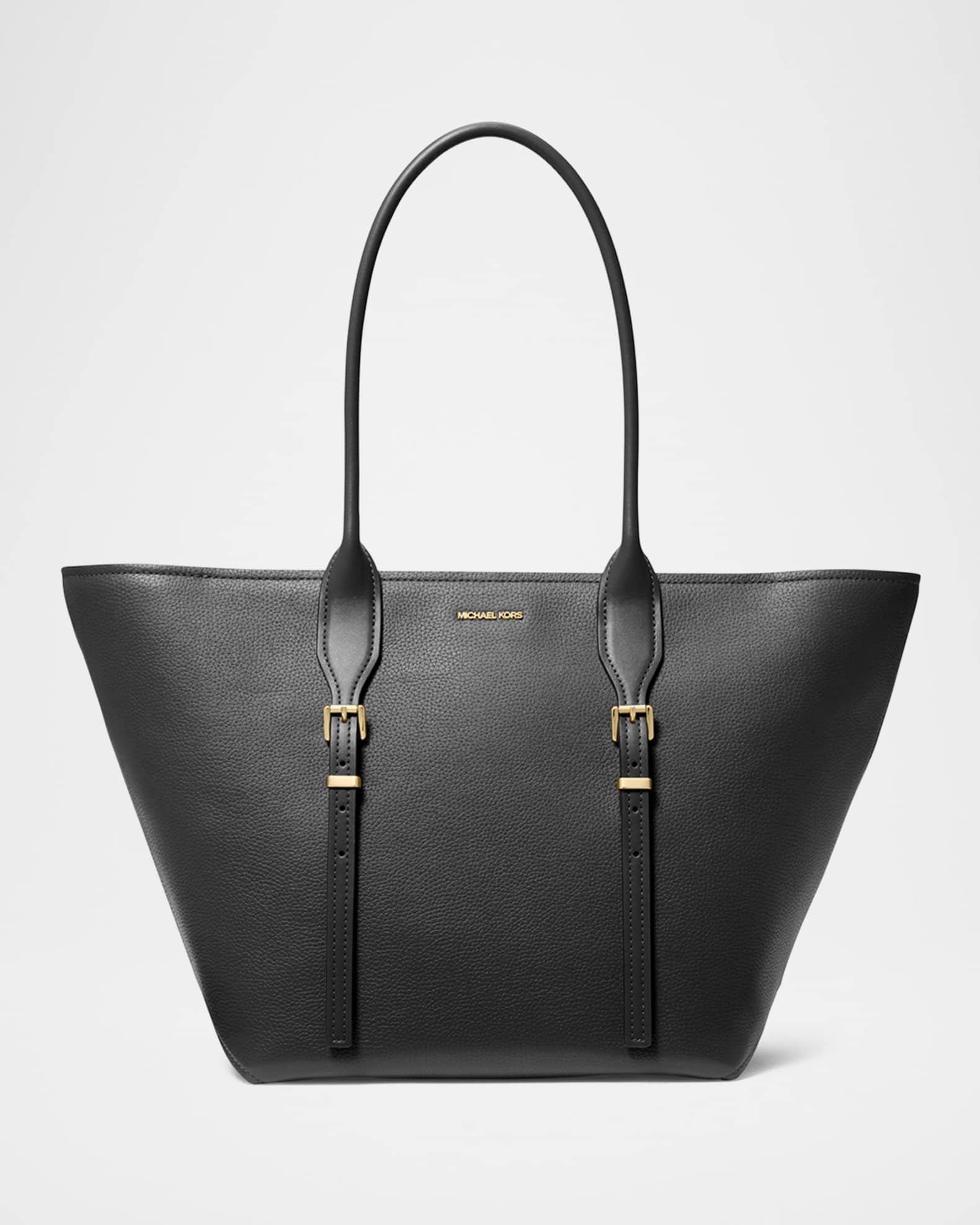 MICHAEL Michael Kors Moore Large Buckle Leather Tote Bag Neiman Marcus