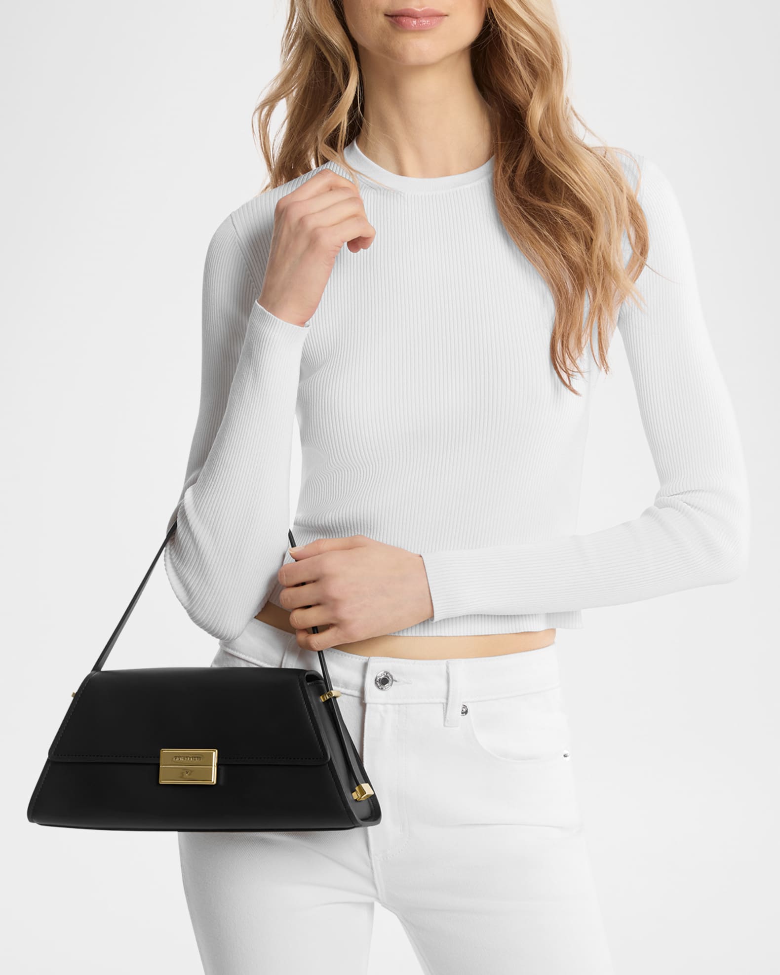 Ludlow Medium Convertible Leather Shoulder Bag
