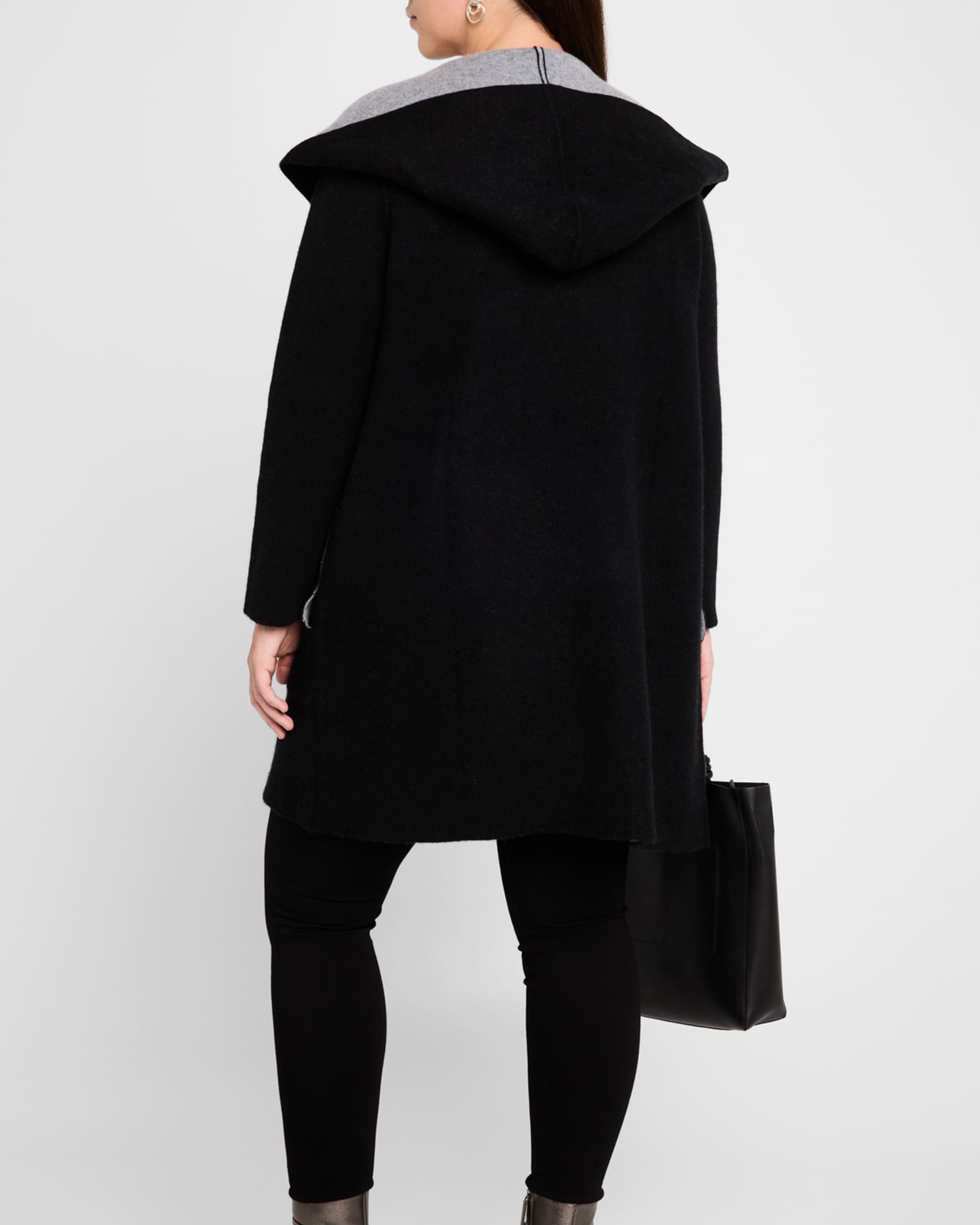 Women double face hooded coat hot sale