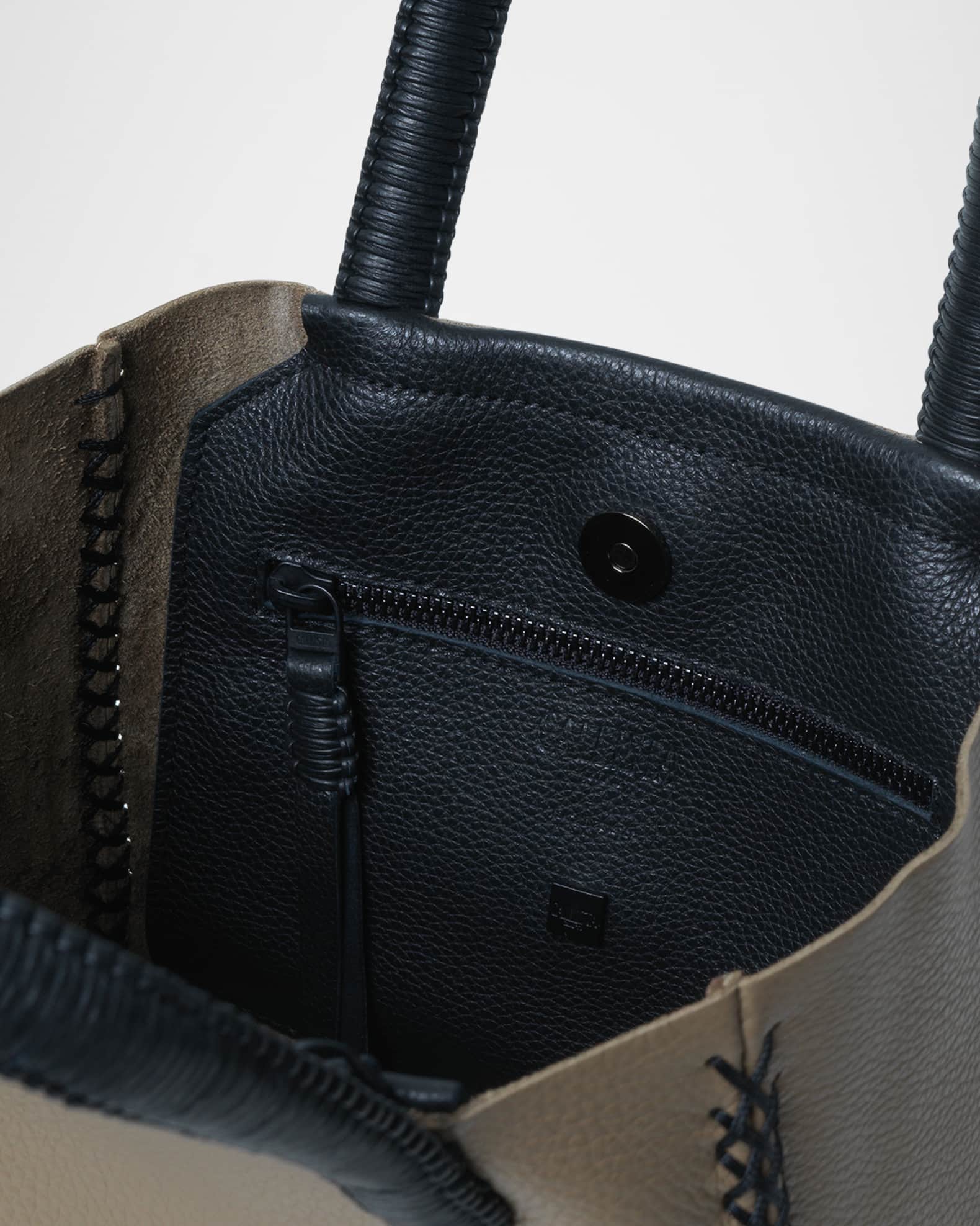Mini Grained Leather Tote Bag 1