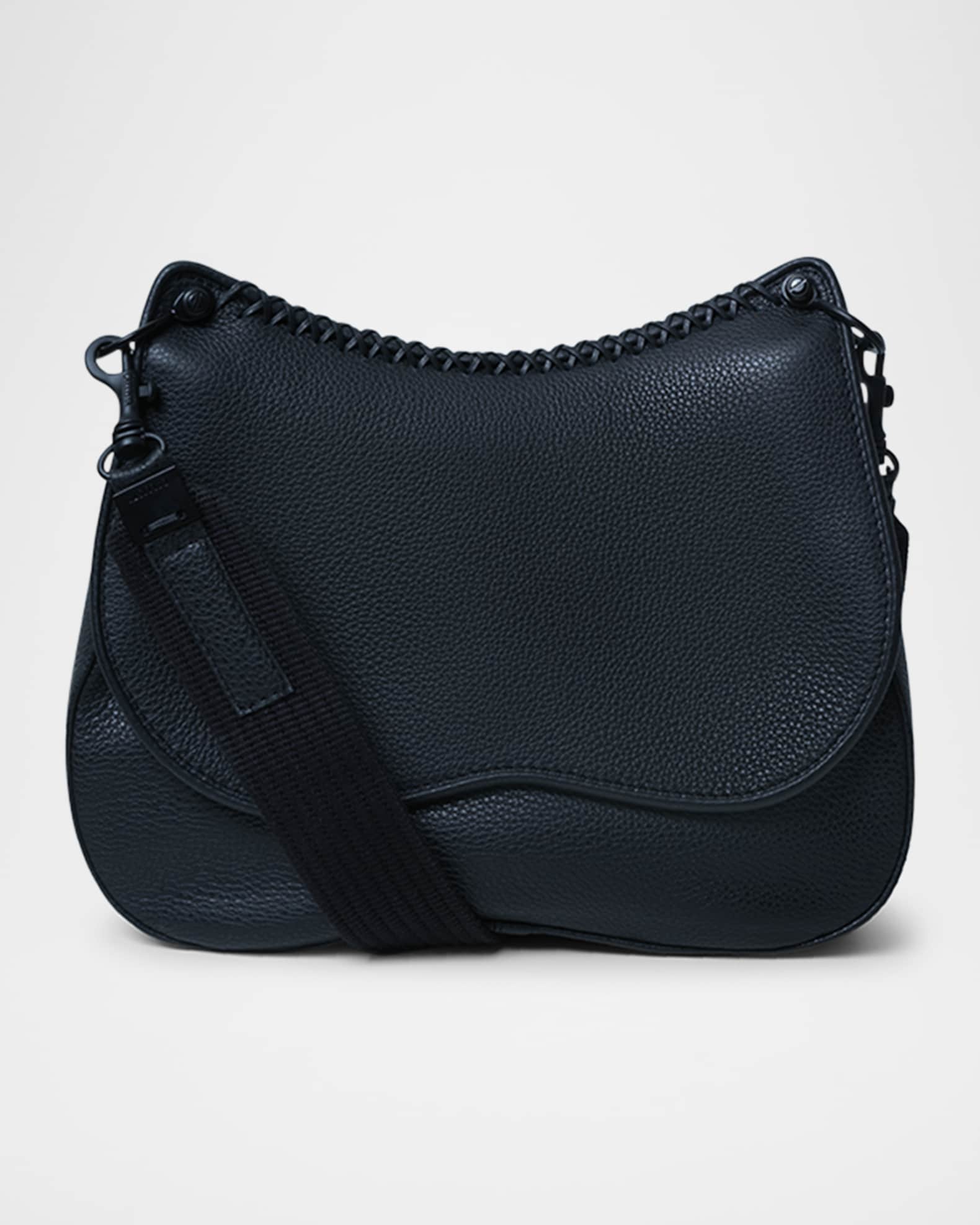 Medium Leather Saddle Crossbody Bag 1