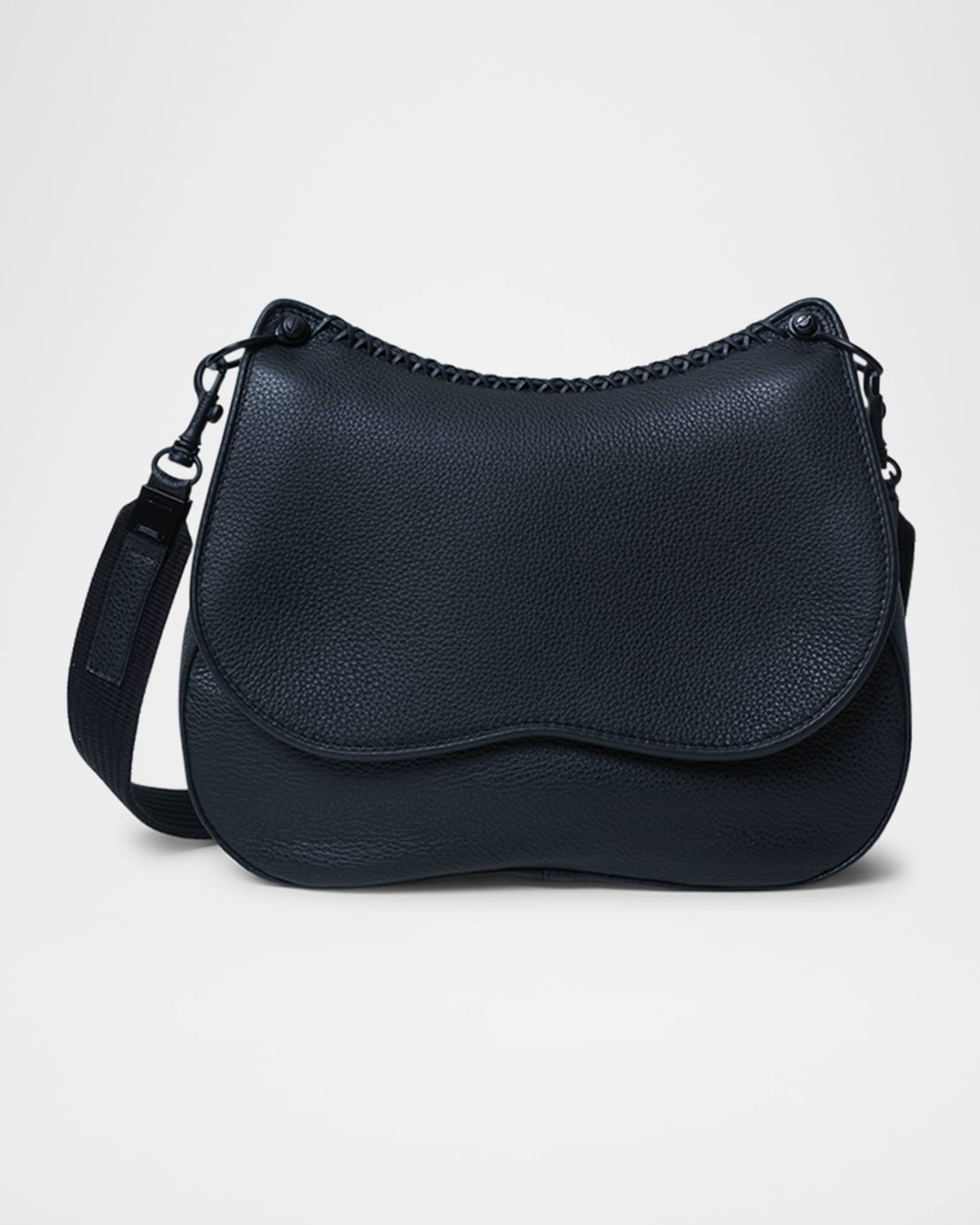 Callista Medium Leather Saddle Crossbody Bag Neiman Marcus