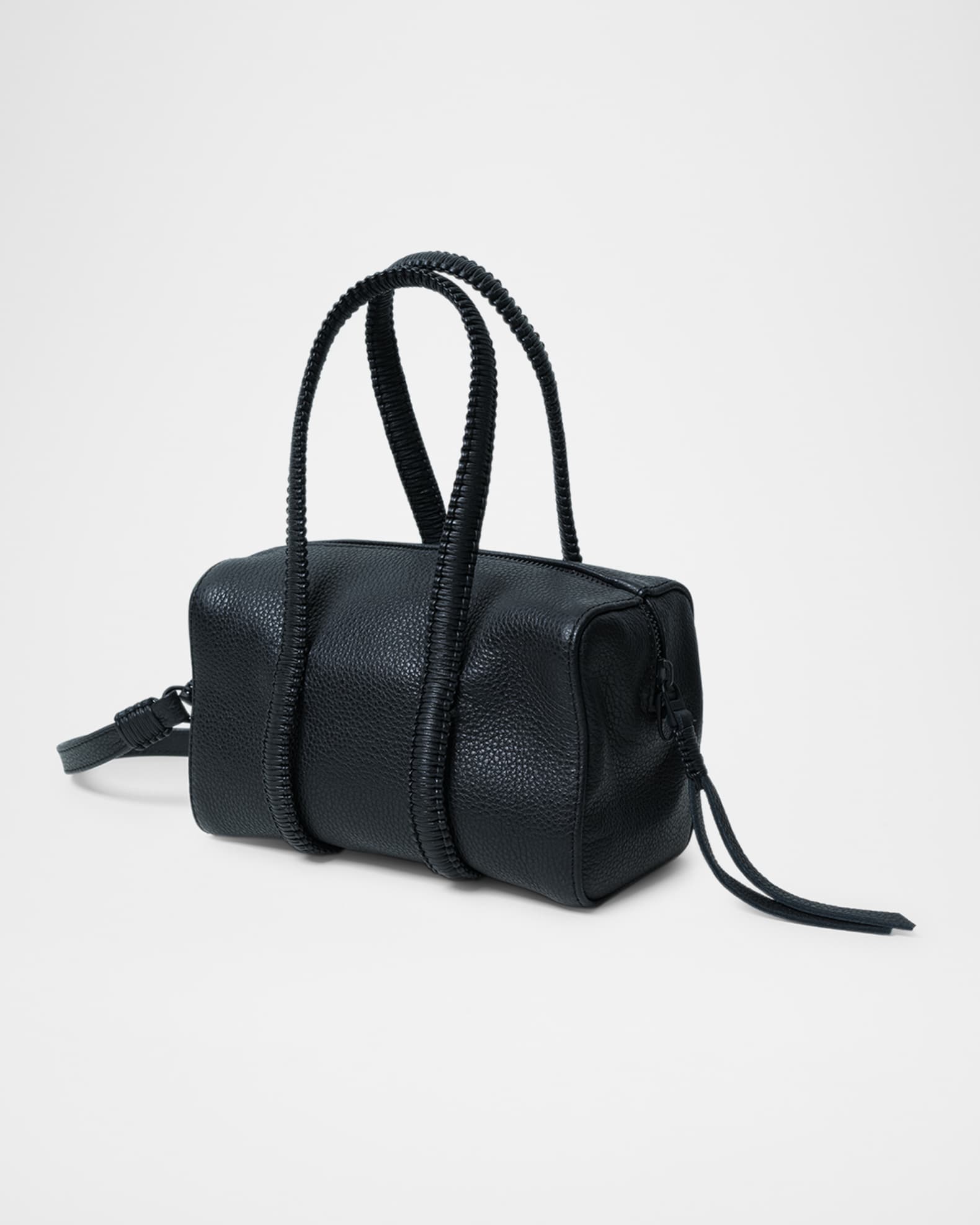 Mini Bowling Grained Leather Top-Handle Bag 1