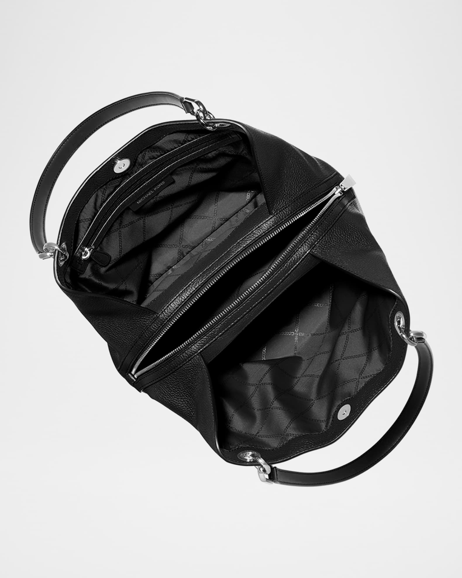 トートバッグ Michael By Michael Kors Black Leather Large Kensington Shopp MICHAEL Michael Kors Kensington Large Shoulder Tote | Zappos.com