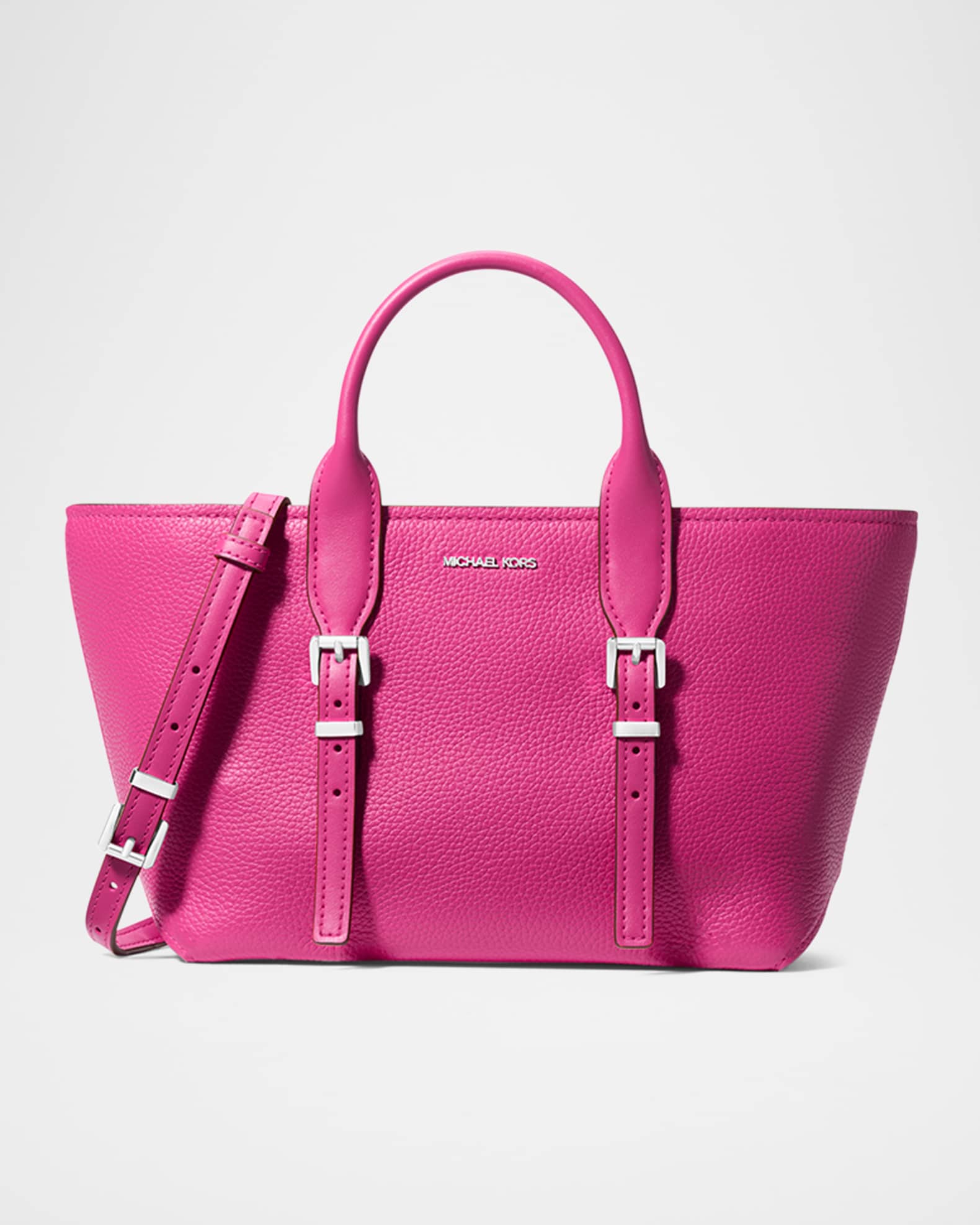 Moore Small Buckle Leather Satchel Bag