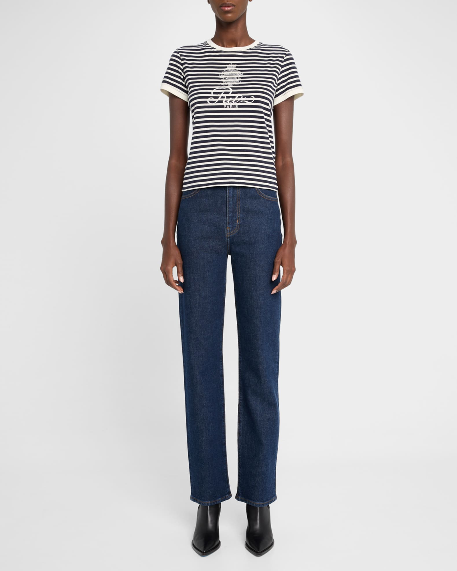 FRAME x Ritz Paris Stripe Baby Tee 1