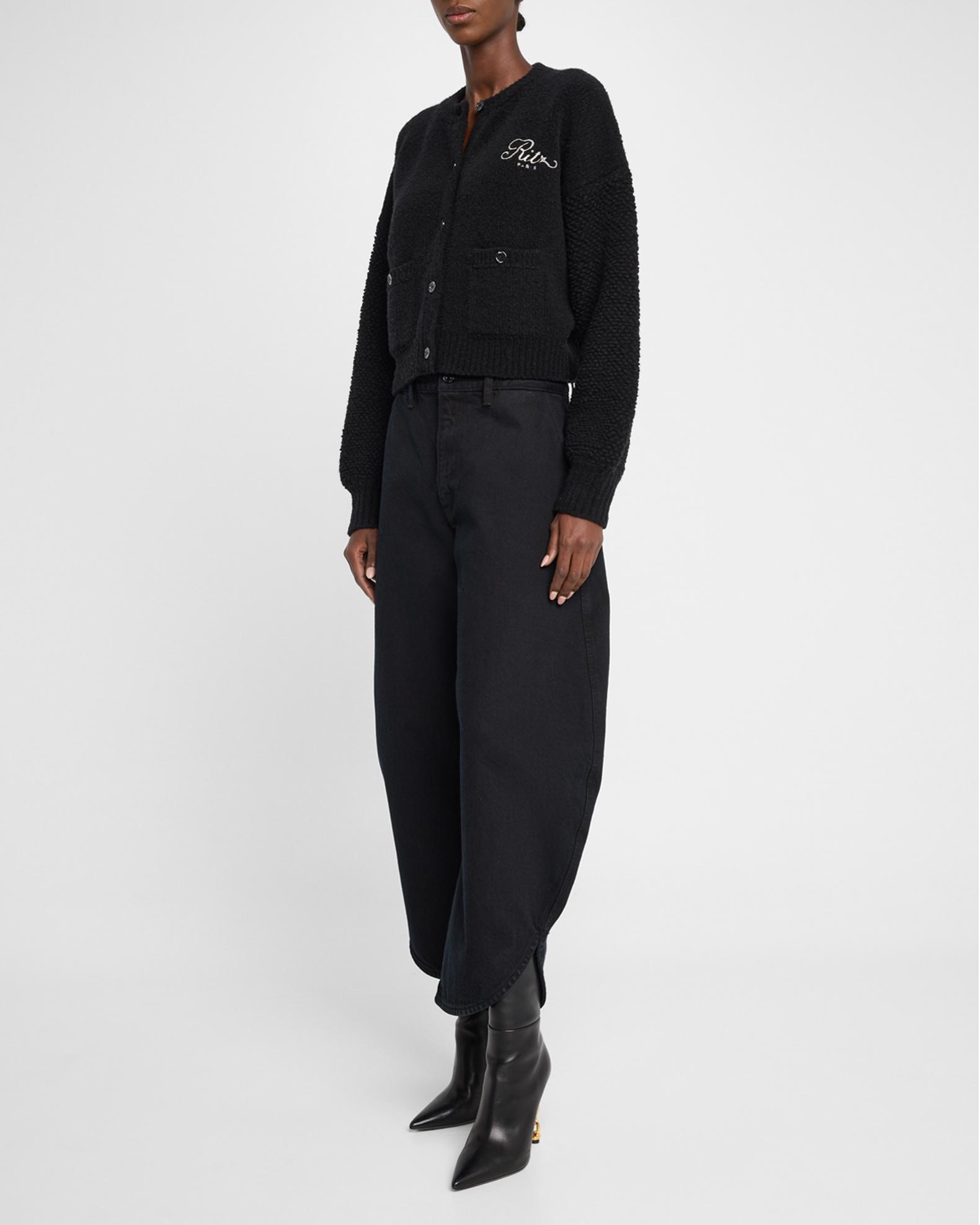 FRAME FRAME x Ritz Paris Mixed-Stitch Sweater | Neiman Marcus