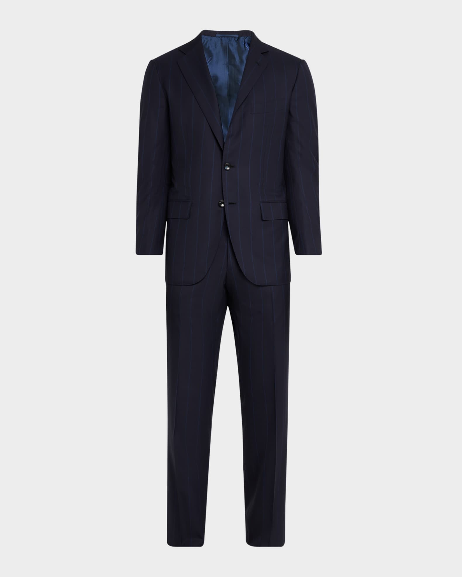 Men's Wool Pinstripe Suit 0