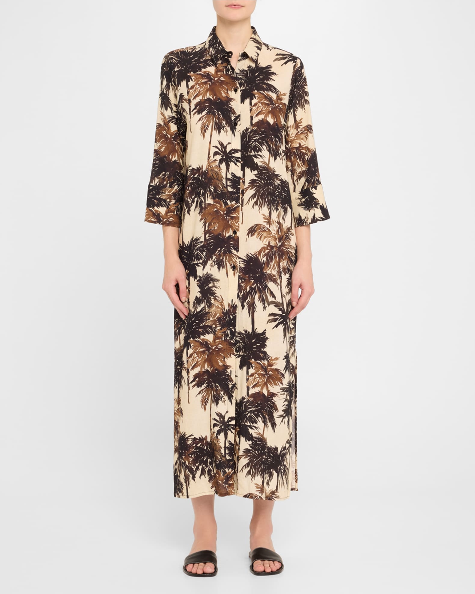 Corumbau Button-Front Maxi Shirtdress 1