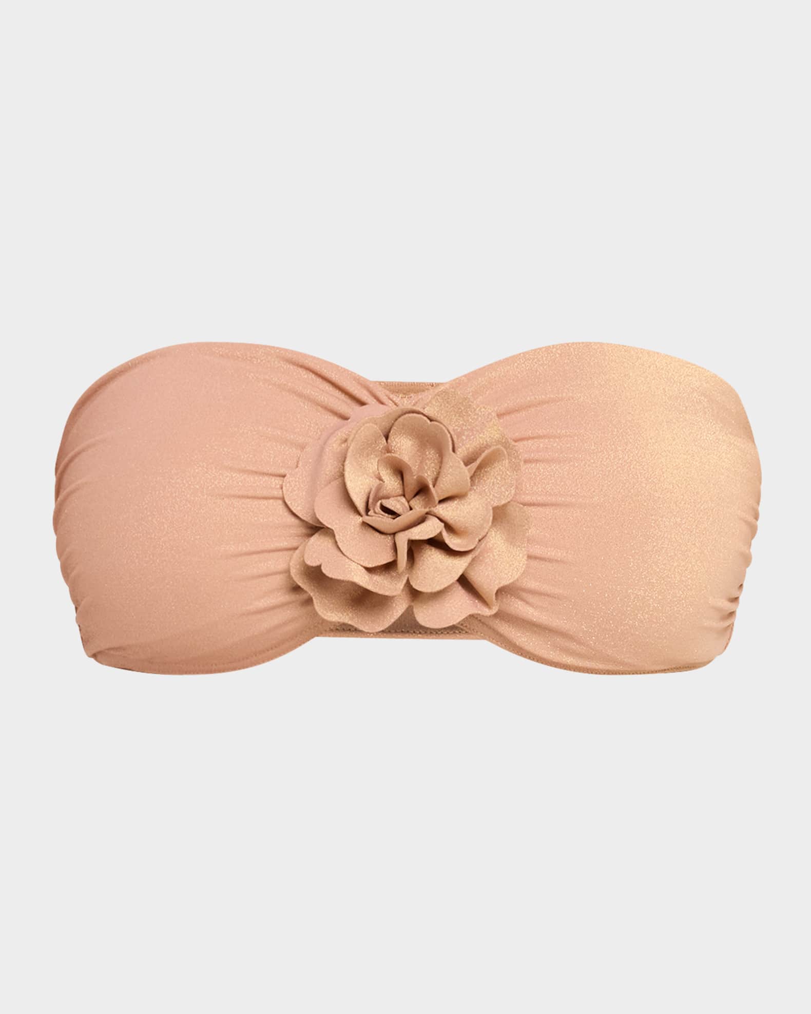 Everley Metallic Floral Bikini Top 0