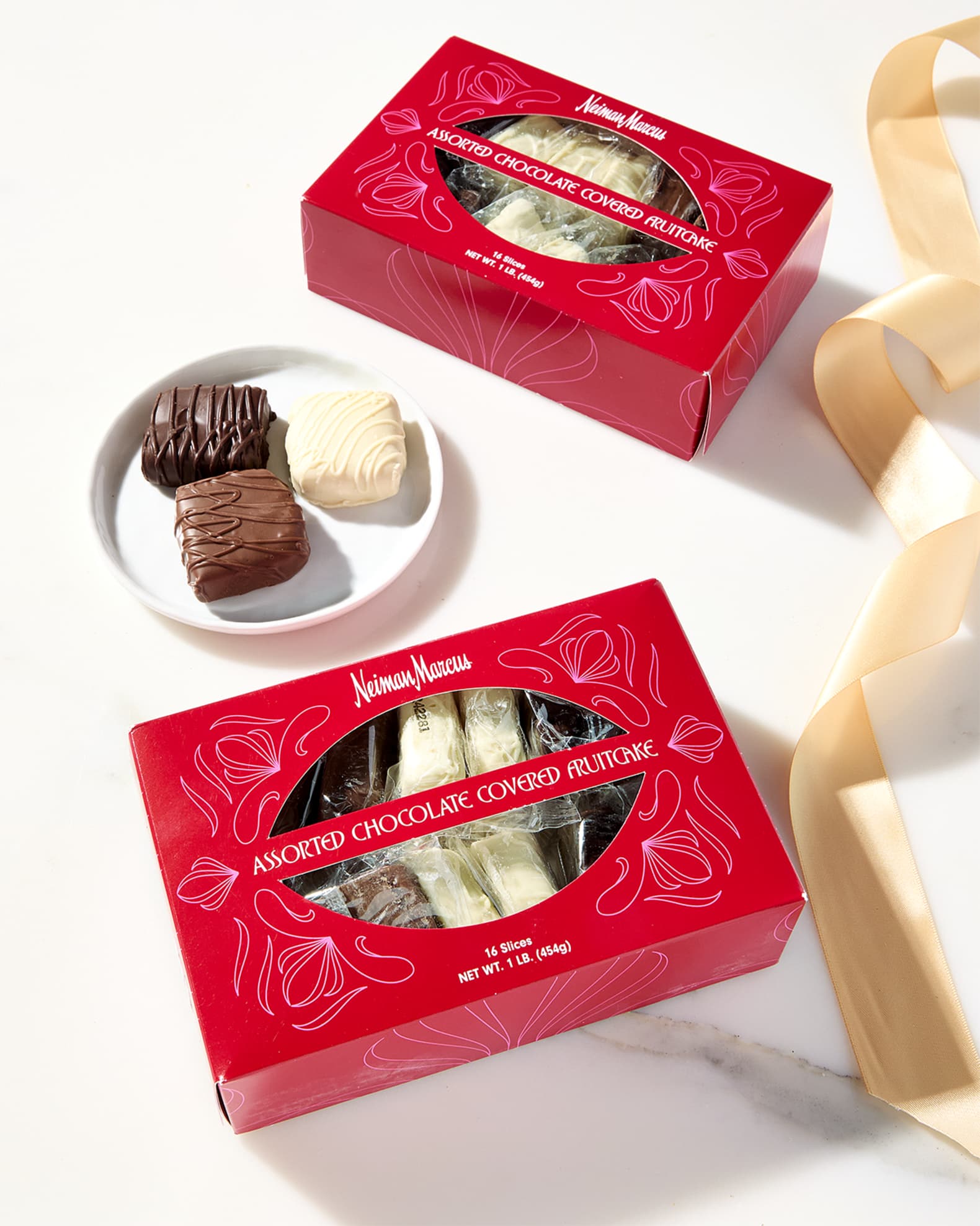Neiman Marcus Assorted 16Piece Chocolate Covered Fruit Cake Squares