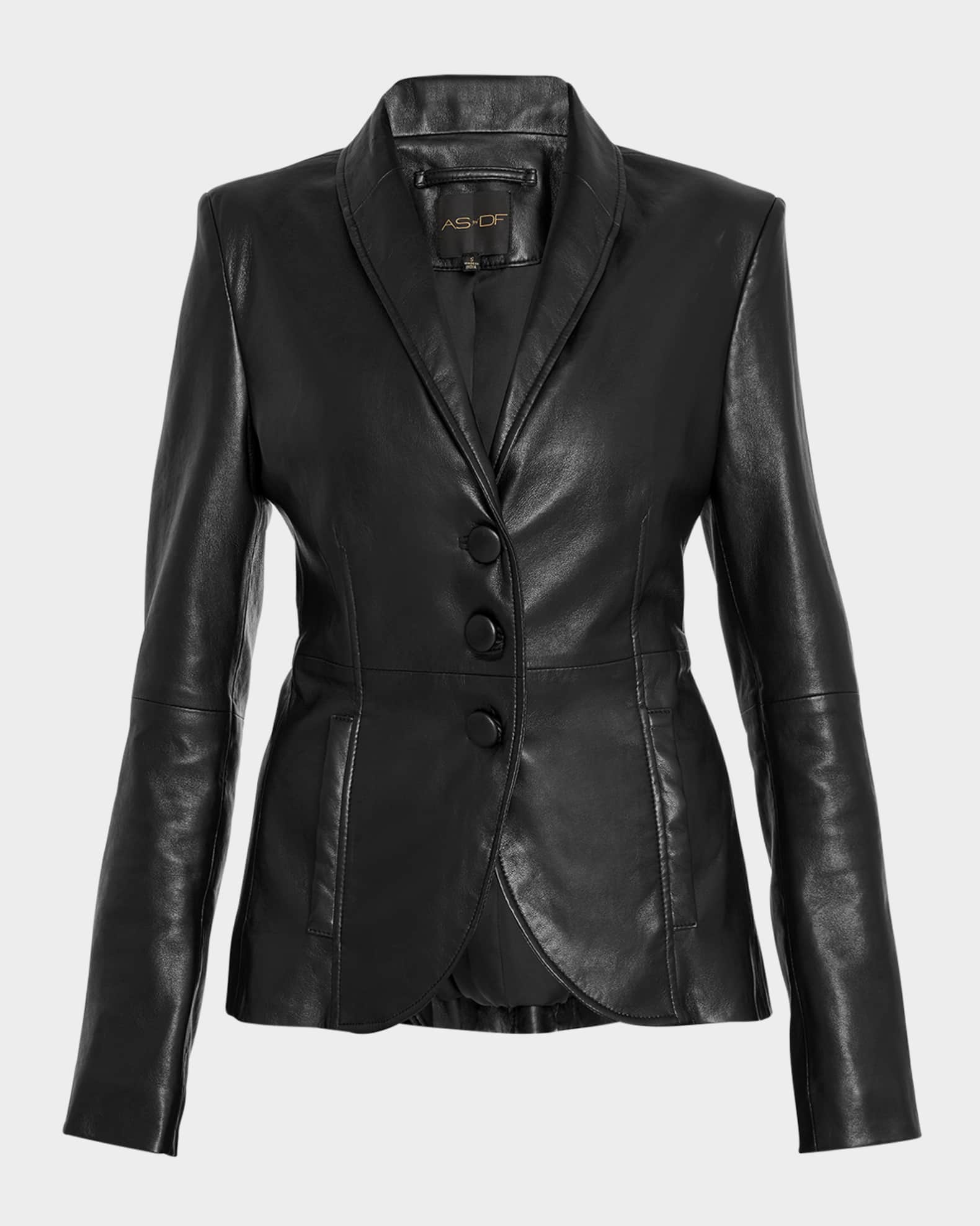 Denise Upcycled Leather Blazer 0