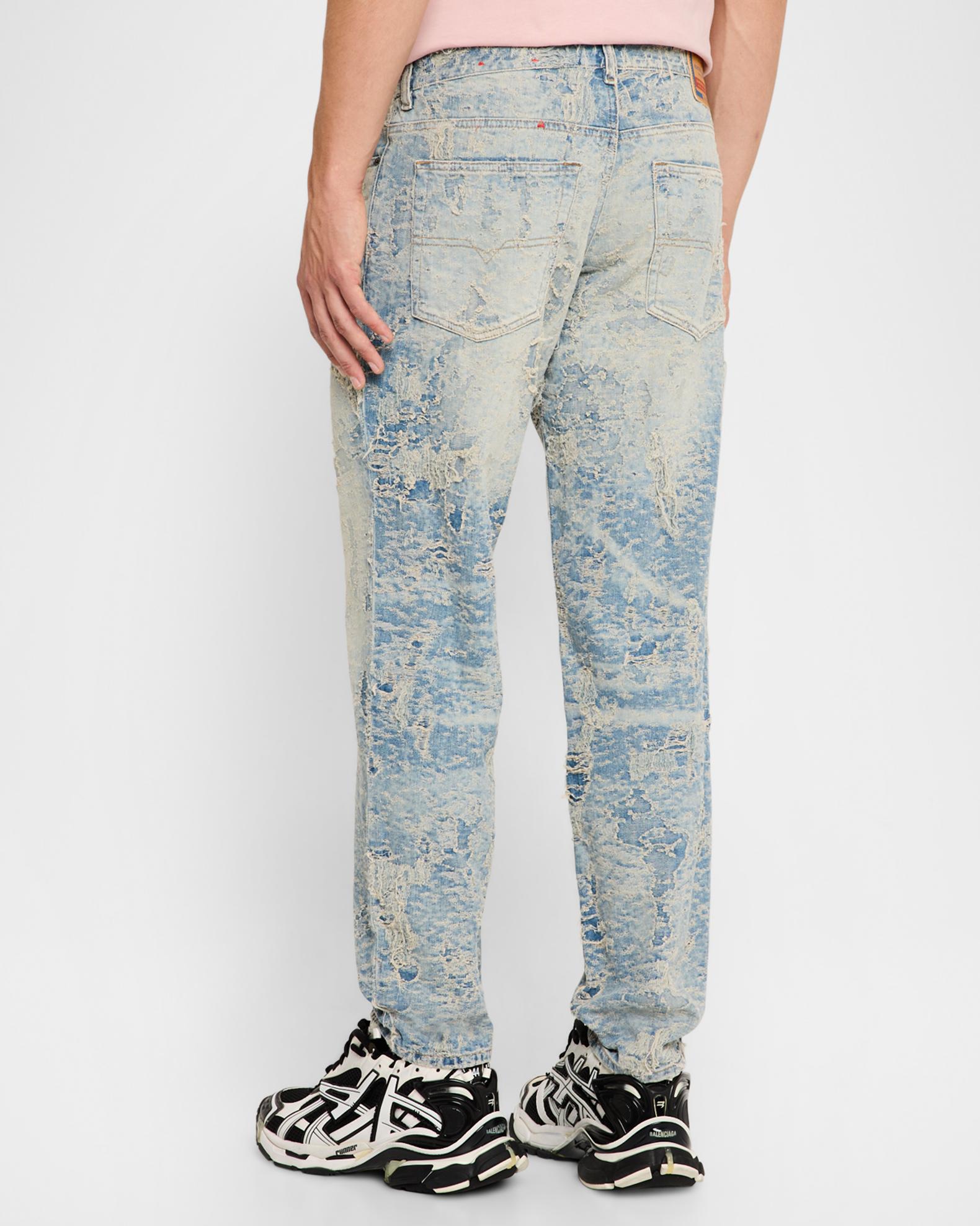 Diesel Men's Destroyed Jacquard Jeans | Neiman Marcus
