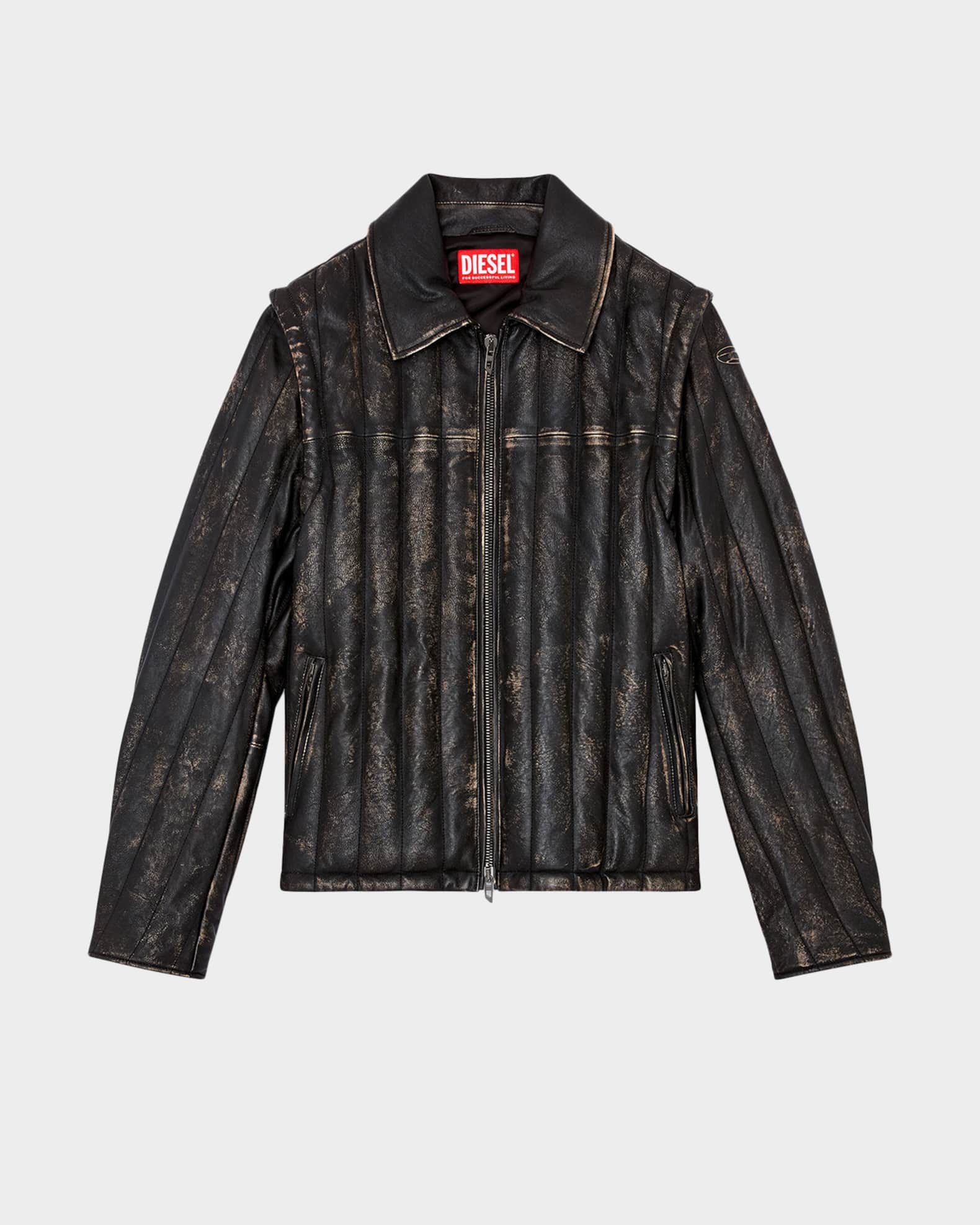 Diesel Men's L-Albert Quilted Leather Biker Jacket | Neiman Marcus