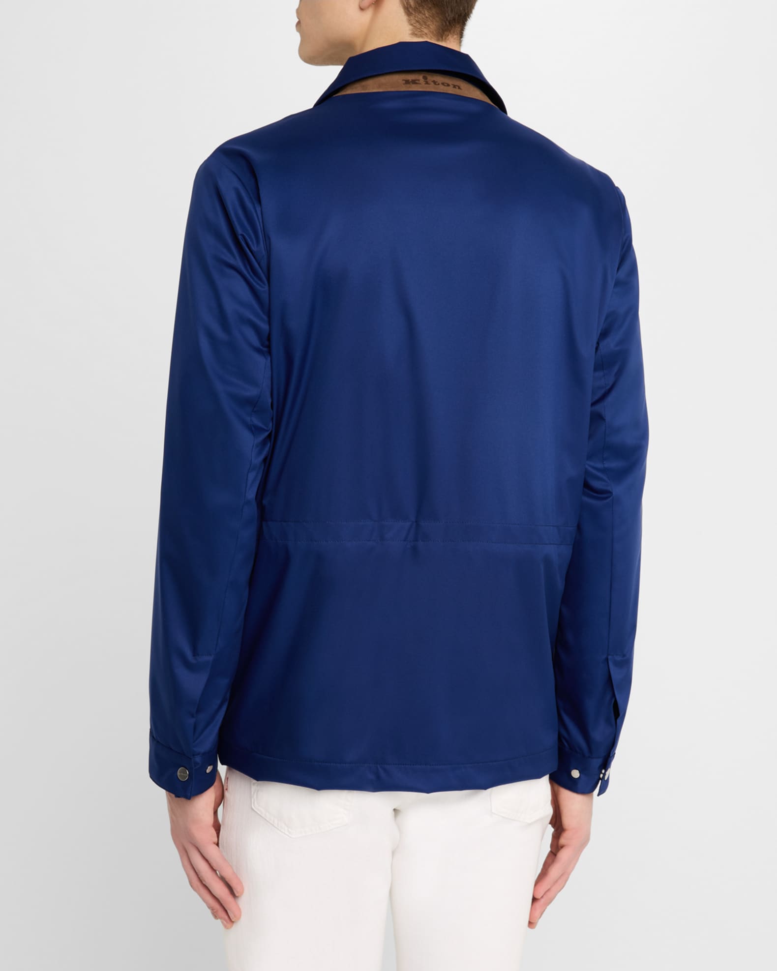 Kiton Men's Covered-Zip Shirt Jacket | Neiman Marcus