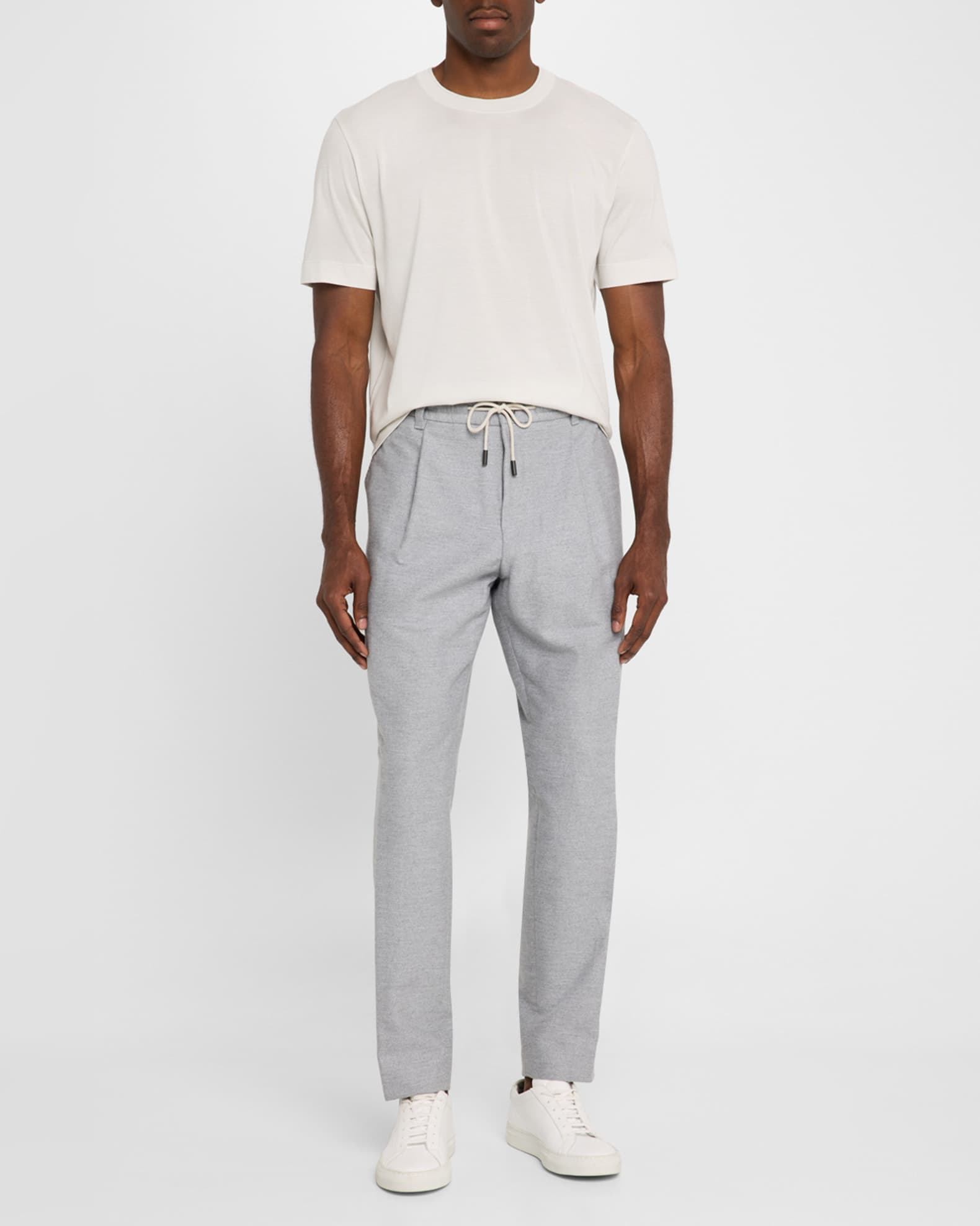 Men's Tesar Cotton and Silk Crewneck T-Shirt 1