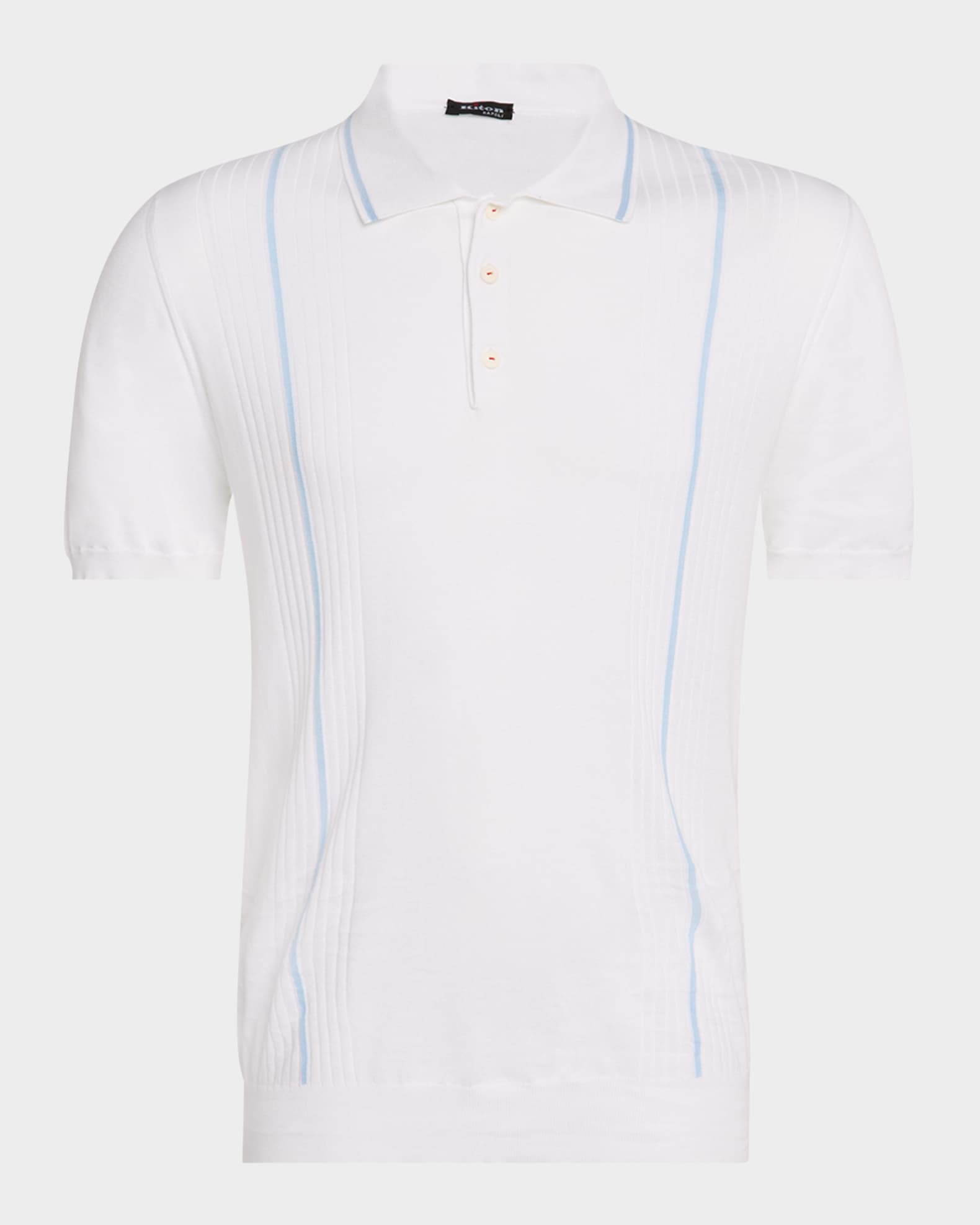 Men's Tipped Cotton Short-Sleeve Polo Sweater 0