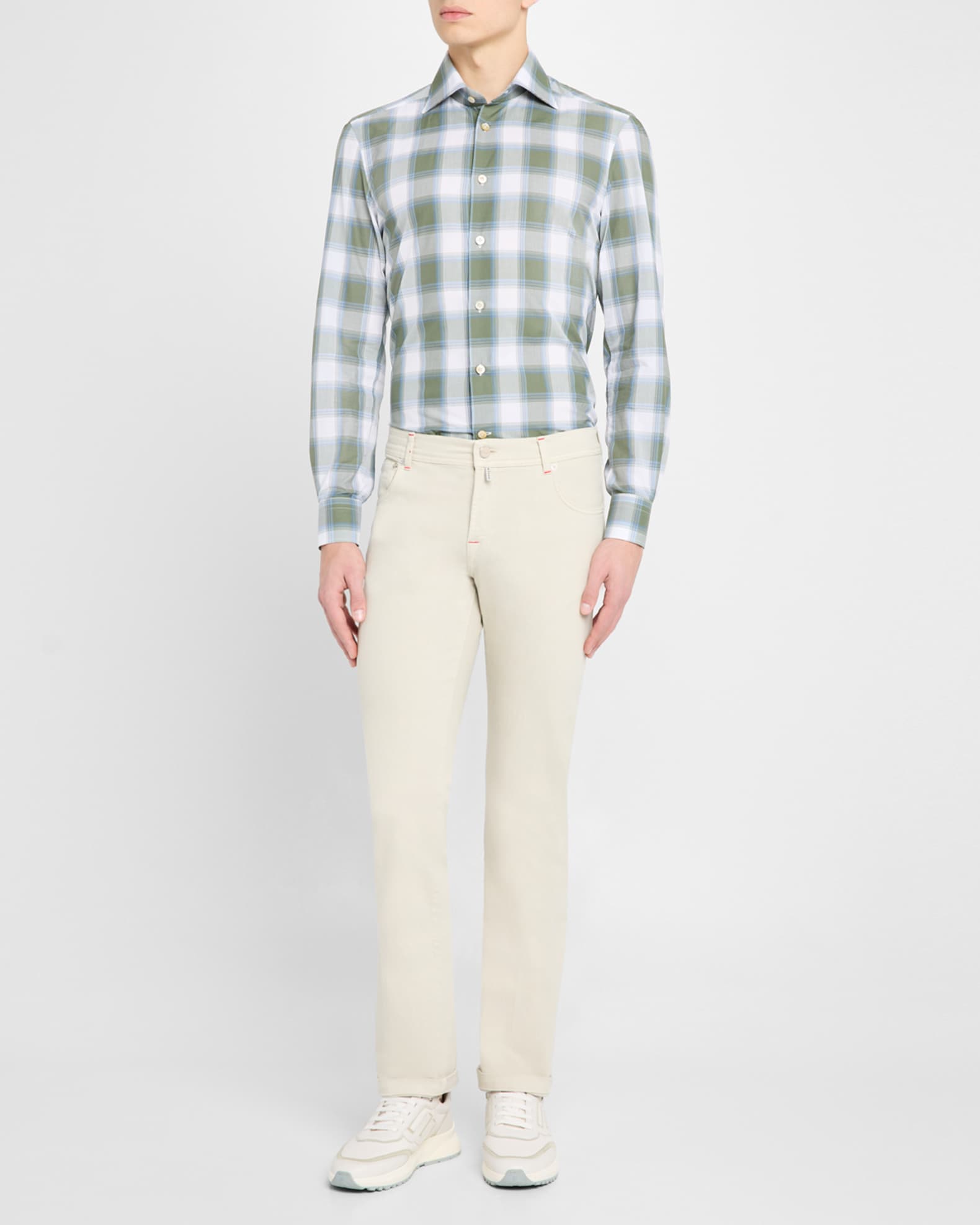 Men's Large Check Sport Shirt 1