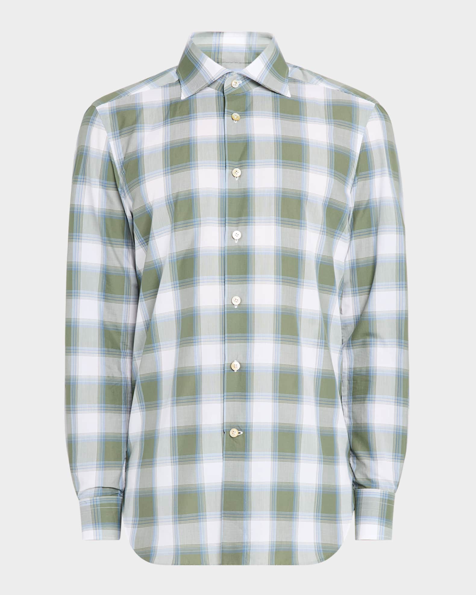 Men's Large Check Sport Shirt 0