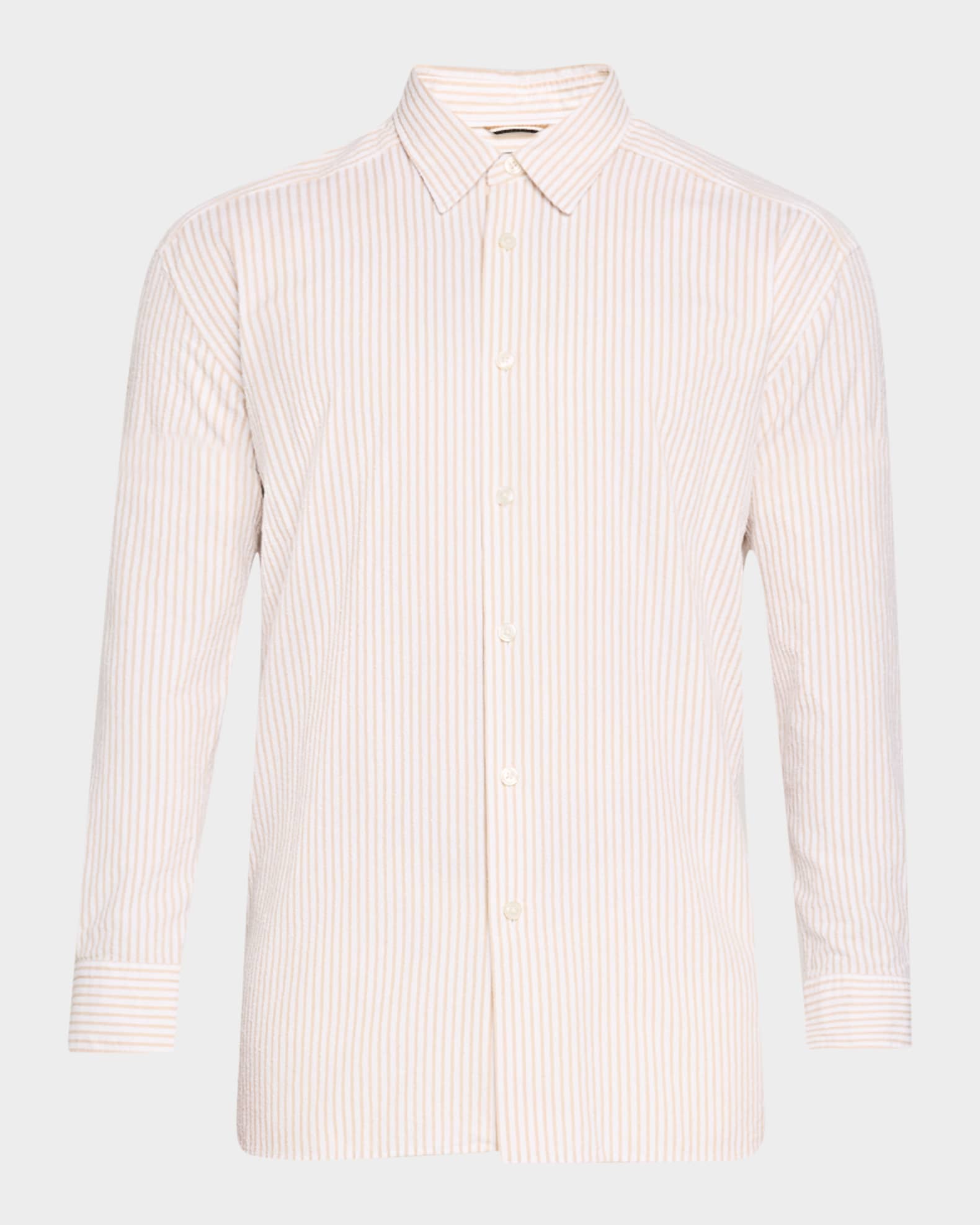 Men's Cole Cotton Stripe Casual Button-Down Shirt 0
