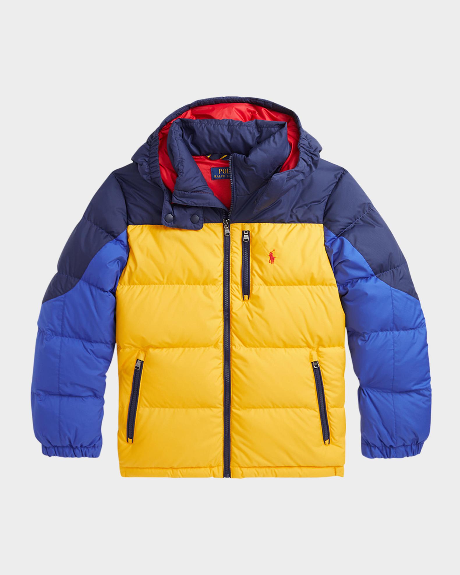 Boy's Recycled Nylon Colorblock Puffer Jacket | Neiman Marcus
