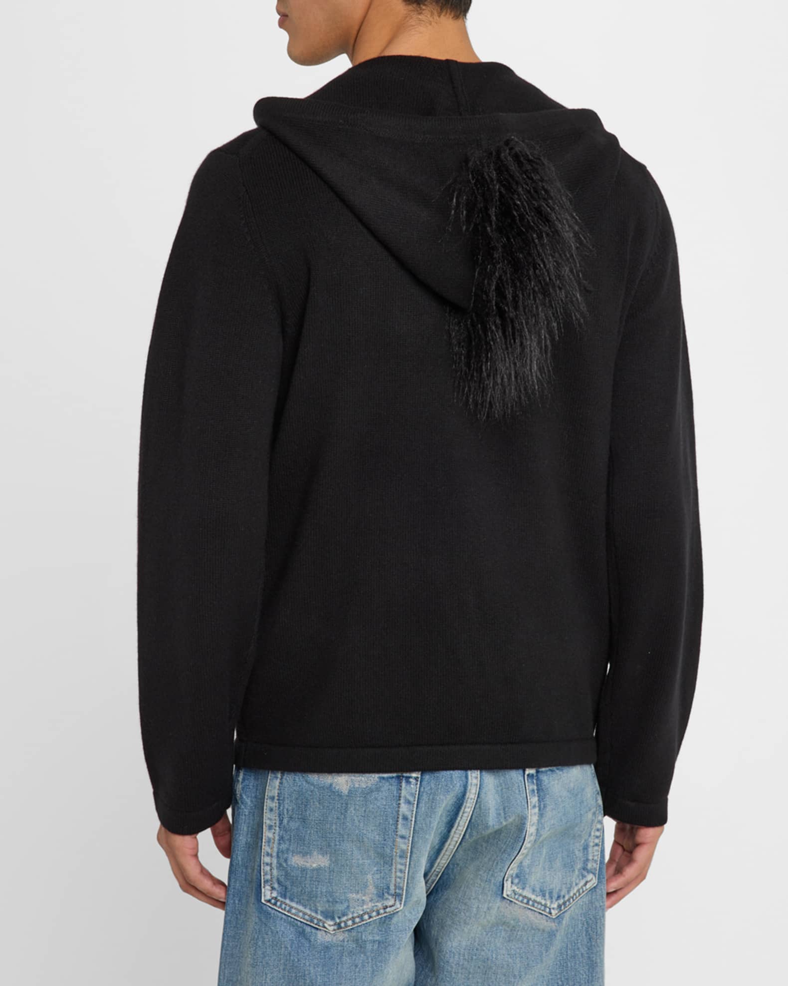 Men's Wool-Cashmere Mohawk Zip Hoodie
