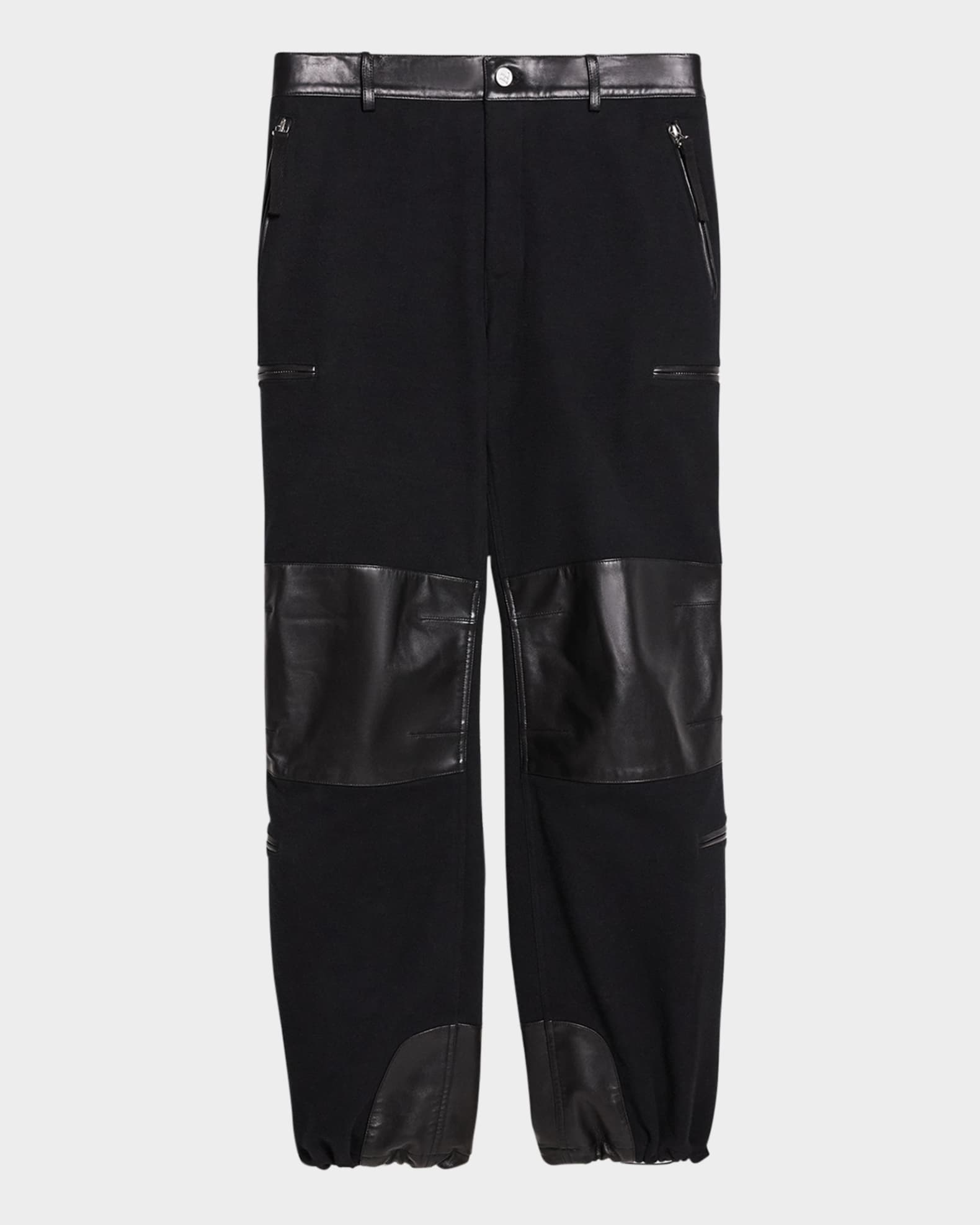 Men's Work Pants with Leather Patches 0
