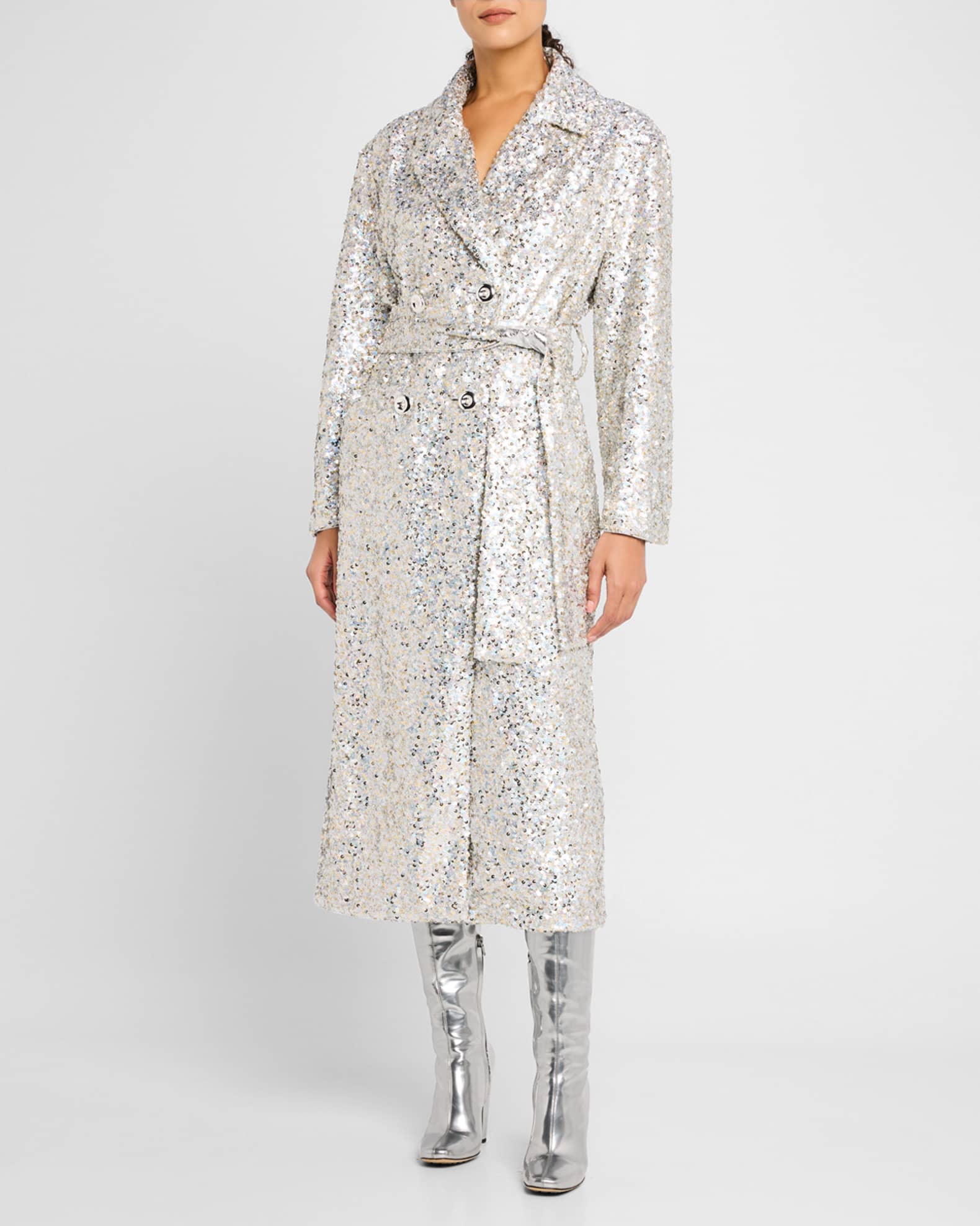 Simonmiller Women s Rhodes Sequin Trench Coat