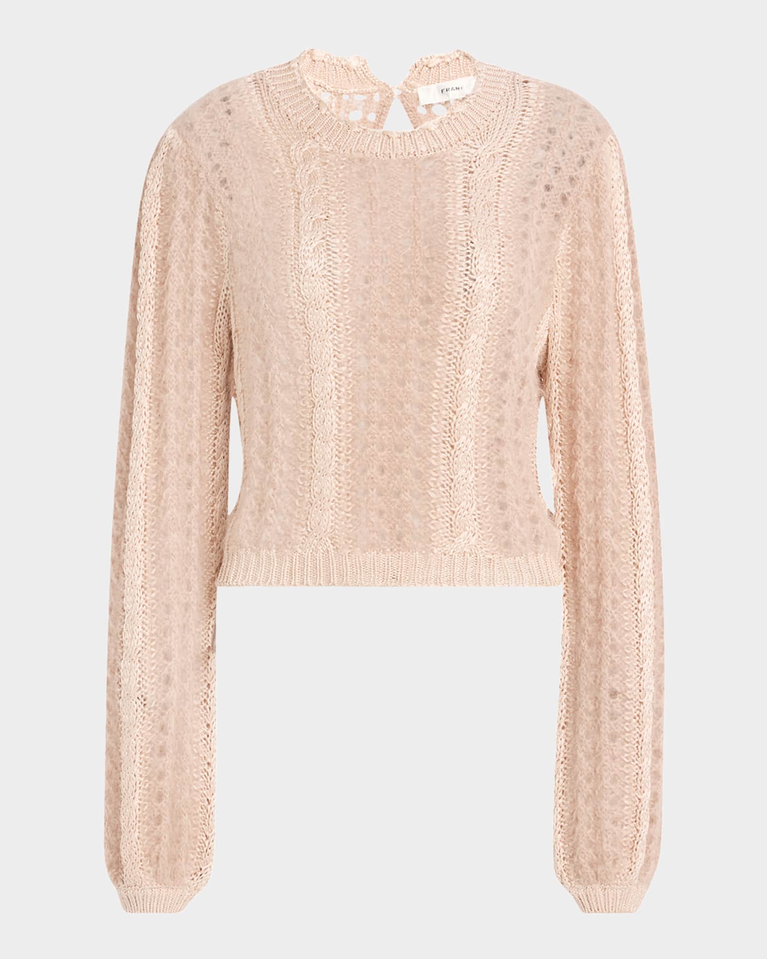 Femme Cable Mix Crewneck Sweater  0