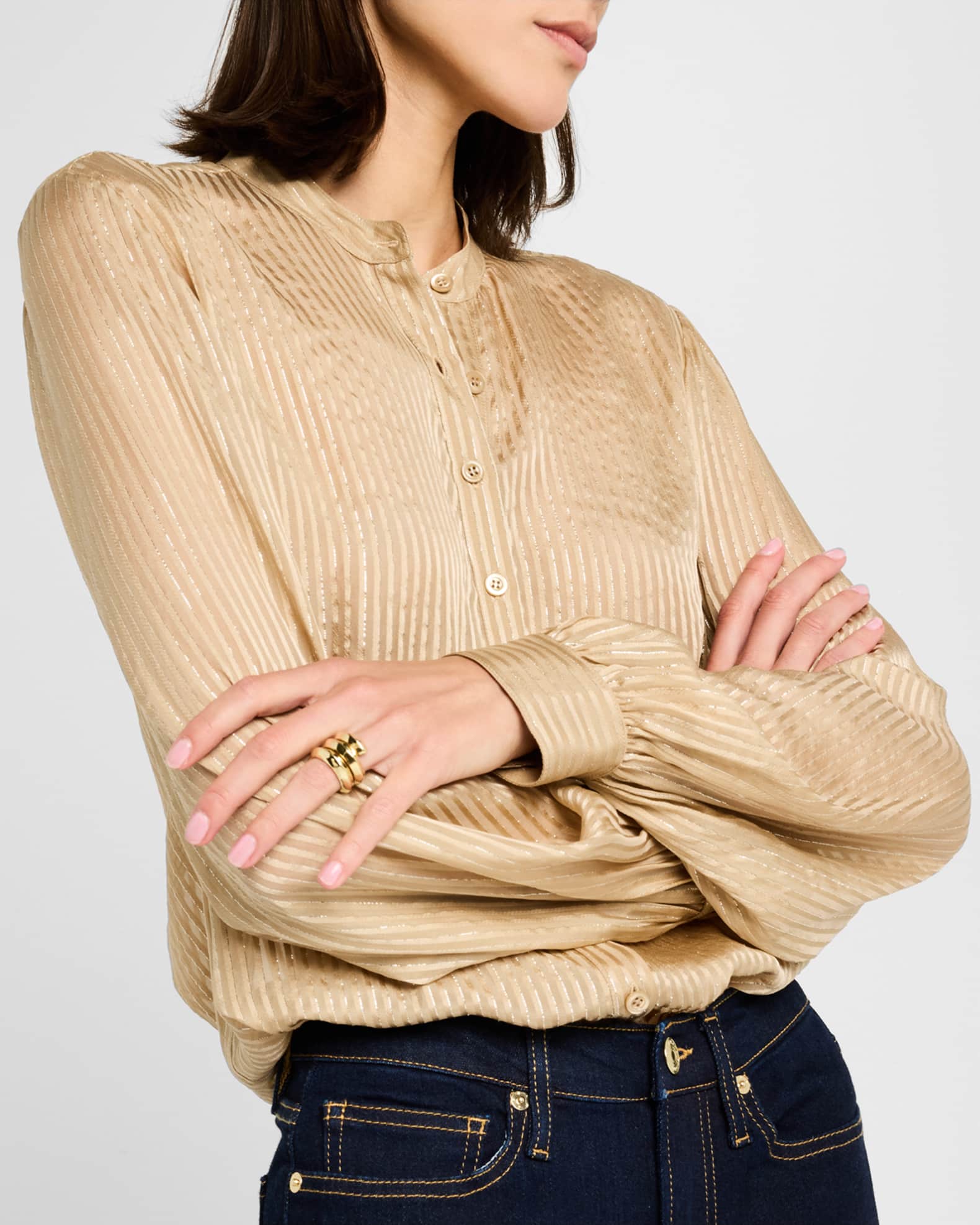 Apolina｜meera blouse almond APOLINA MEERA BLOUSE (almond) - SEN_TO_SENCE