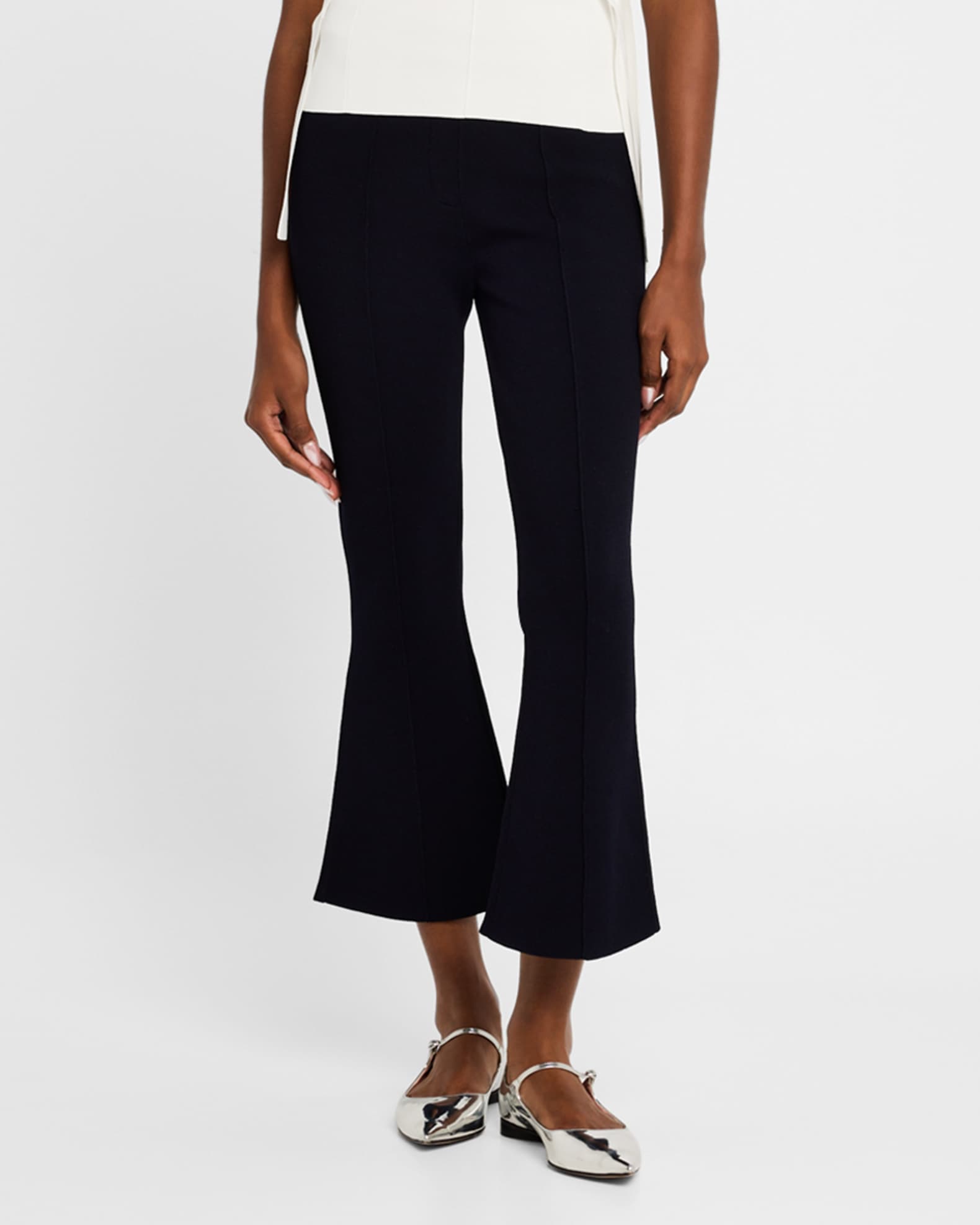 Pull-On Crop Kick-Flare Pants 1