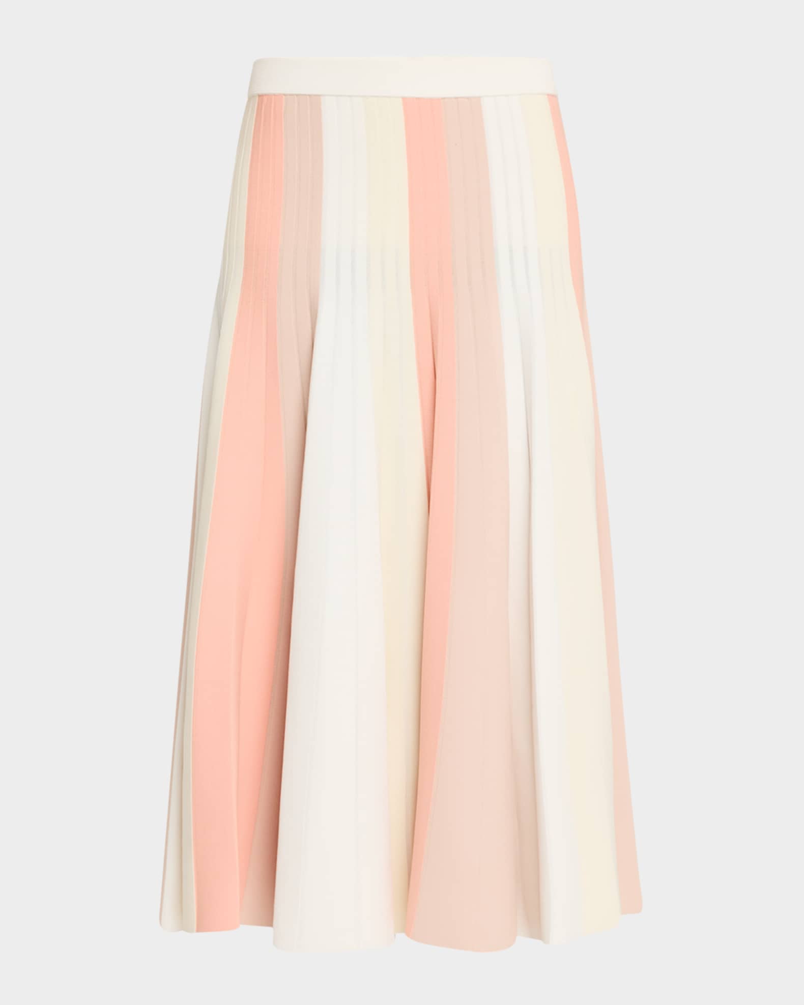 Color Block Knit Midi Skirt 0