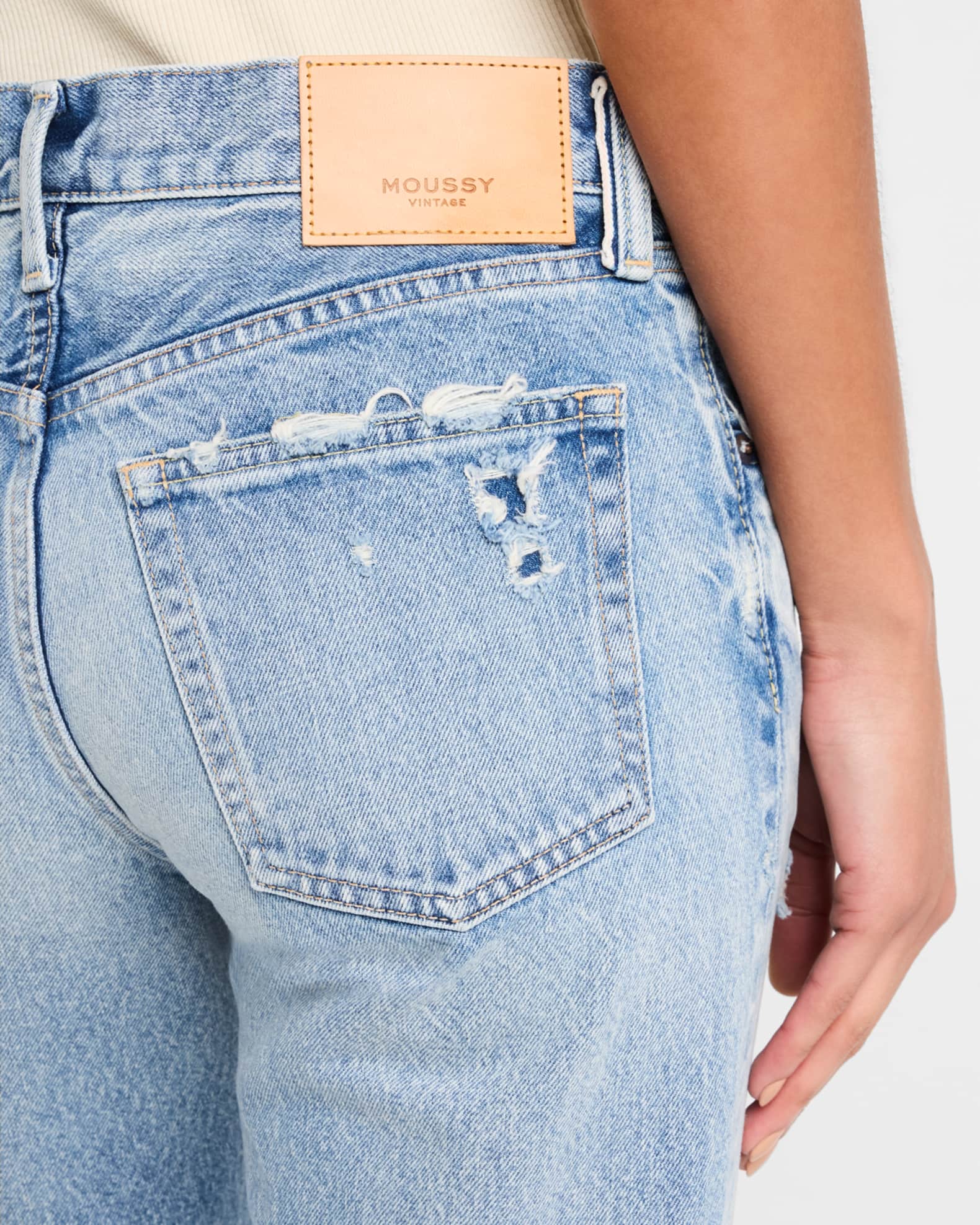 MOUSSY VINTAGE Aurantia Straight Low-Rise Jeans | Neiman Marcus