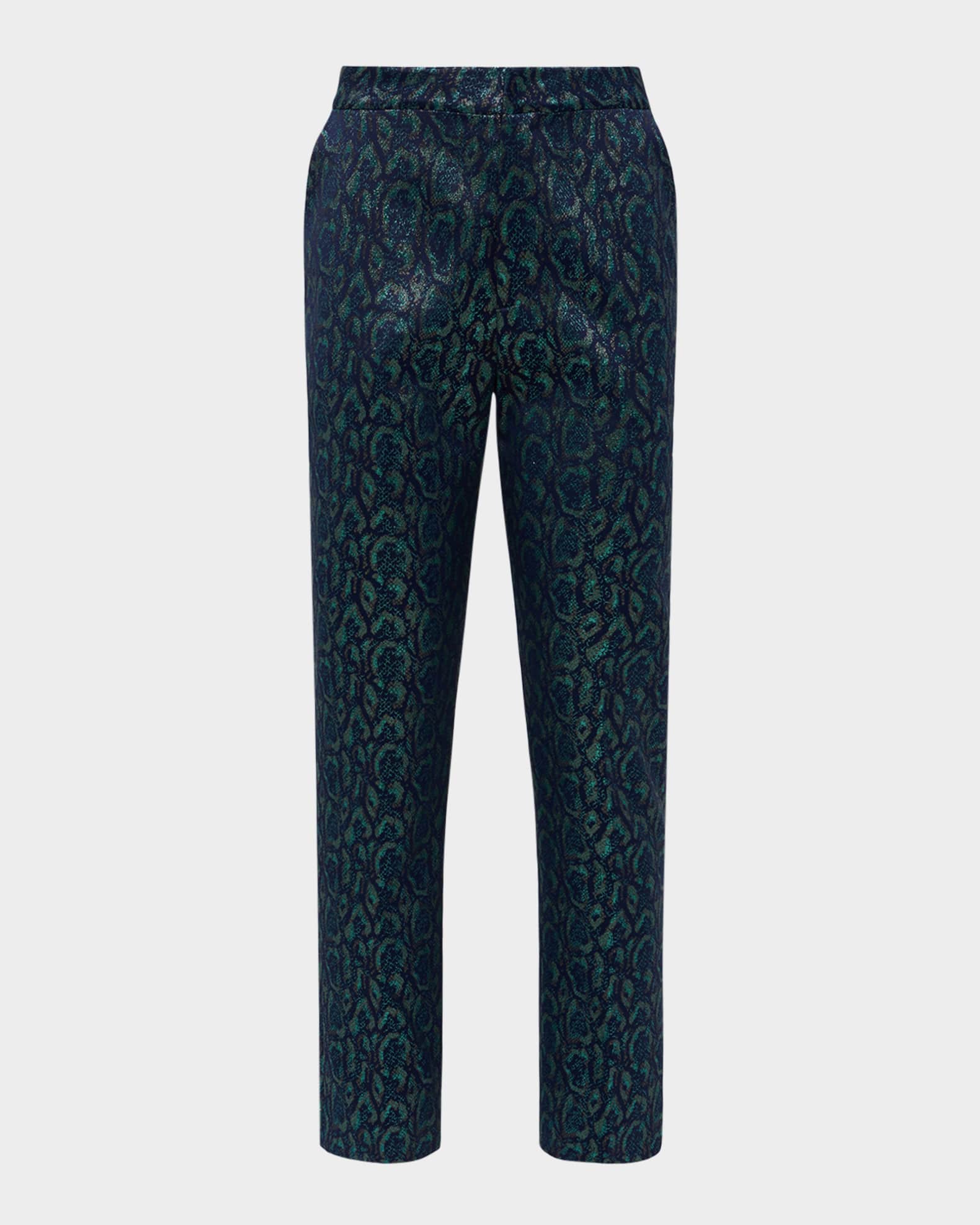Rebel Multi Leopard Jacquard Trousers 0