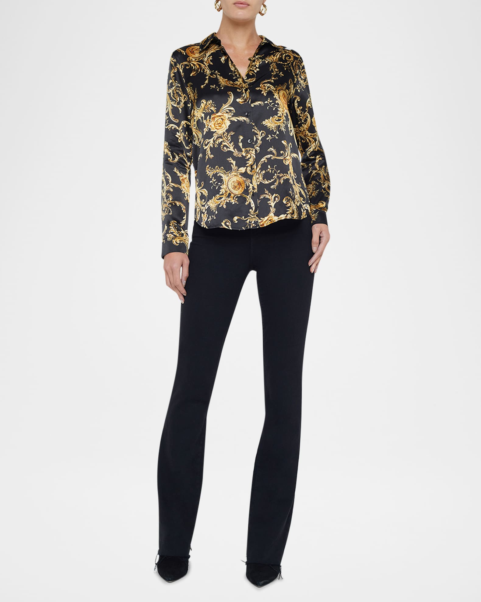 Tyler Barocco Swirl Silk Blouse 1