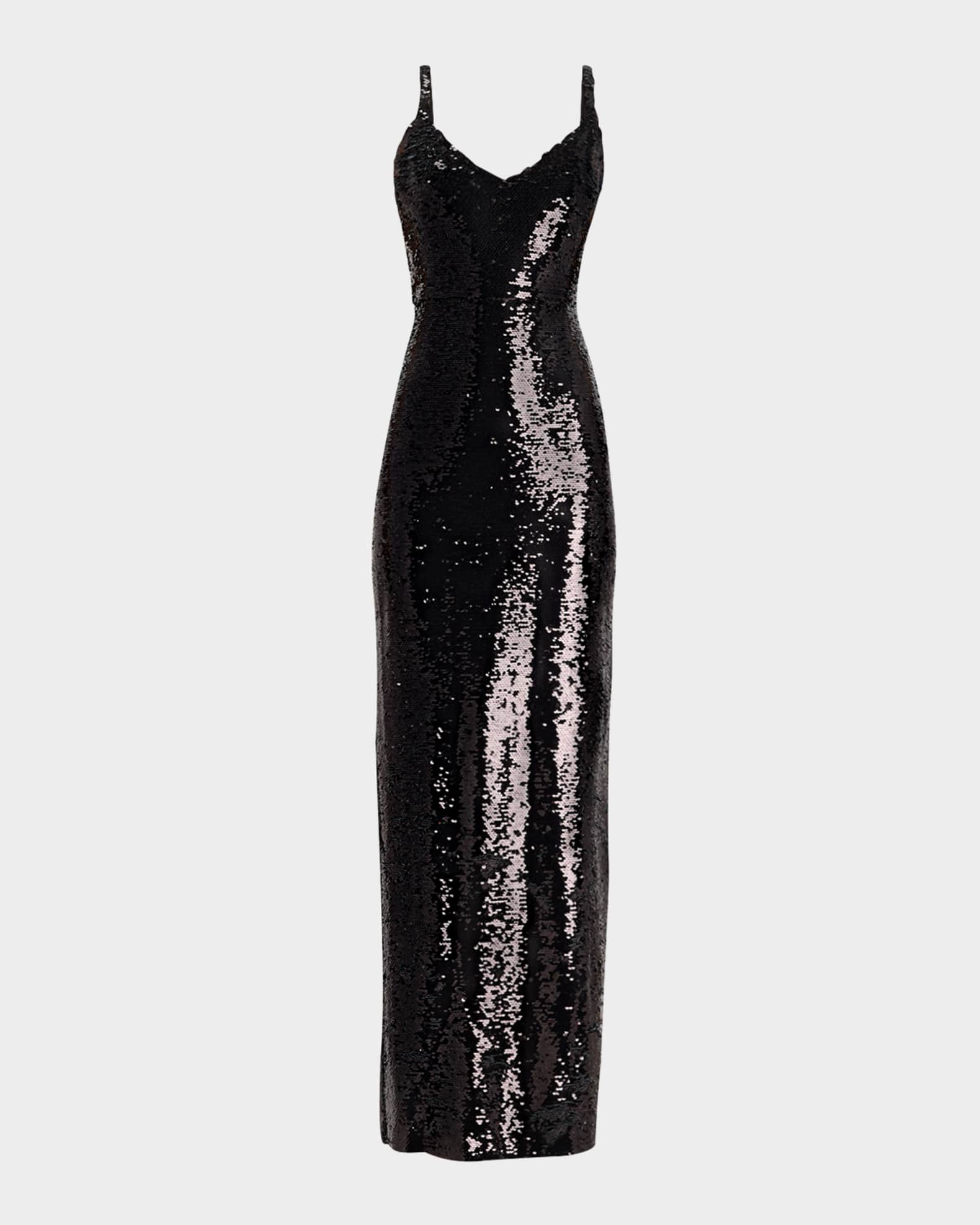 Karma Sequined Sleeveless Maxi Dress 0