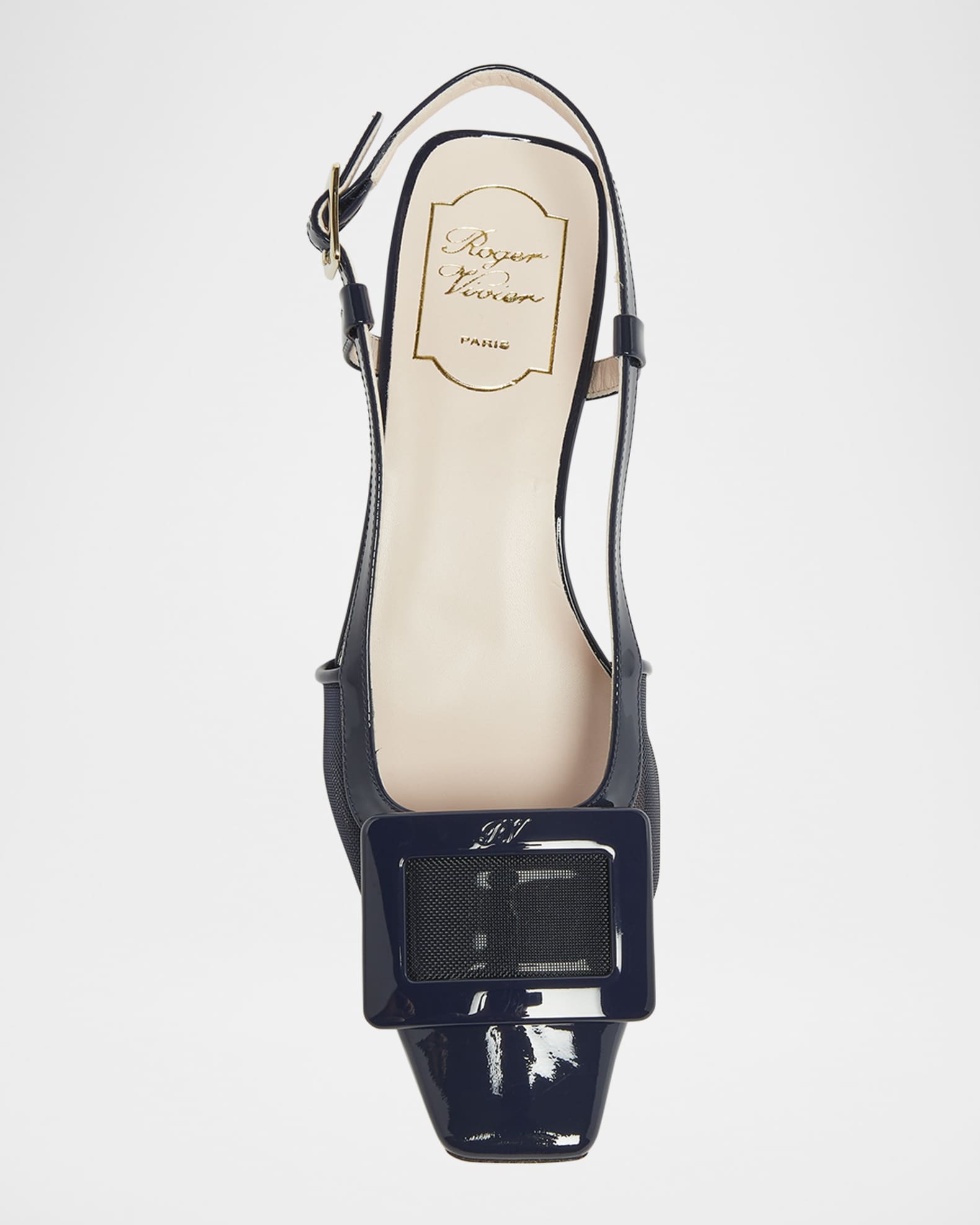 【関税&送料込】Roger Vivier Slingback Mesh Pumps Roger Vivier Belle Vivier Mesh Buckle Slingback Pumps