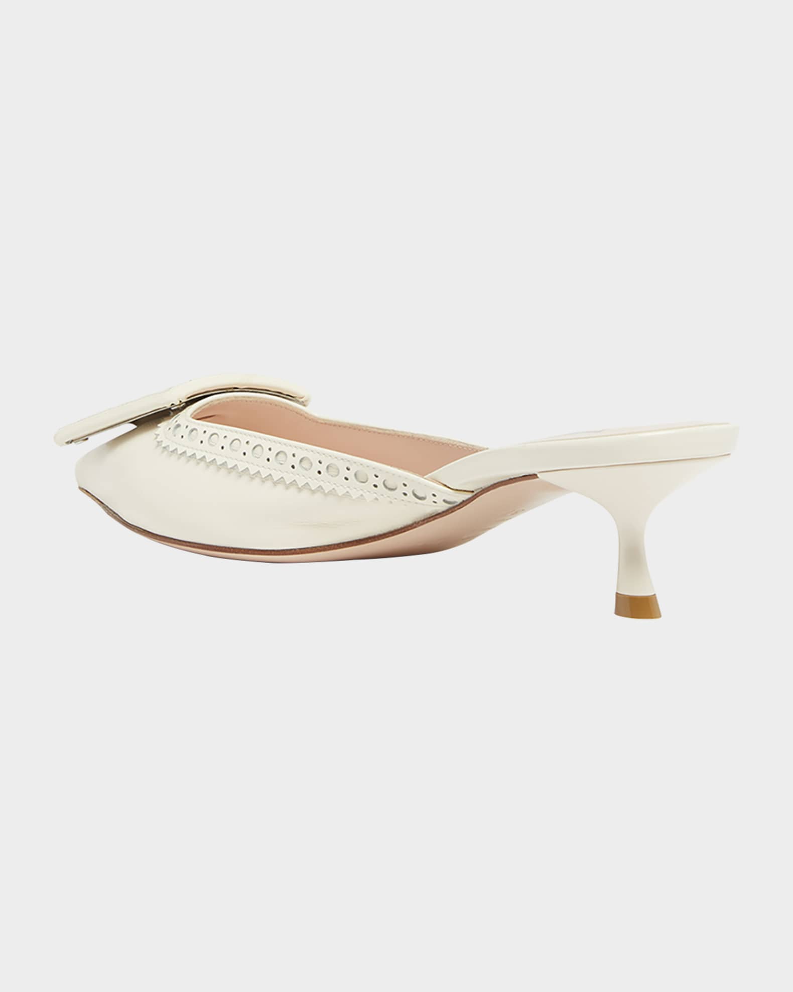 正規品 新品未使用 ROGER VIVIER ミュール 23cm Roger Vivier Leather Buckle Flat Slide Sandals | Neiman Marcus