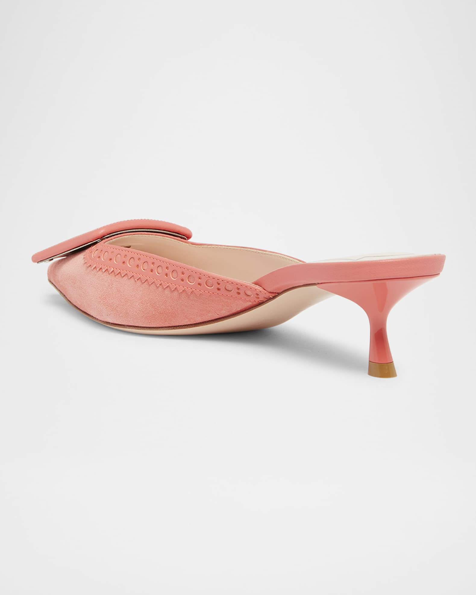 I Love Vivier Mixed Leather Mule Pumps 1