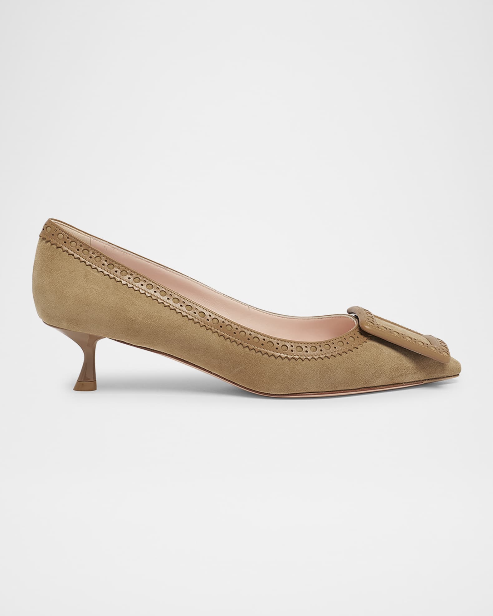 I Love Vivier Mixed Leather Kitten Pumps 0