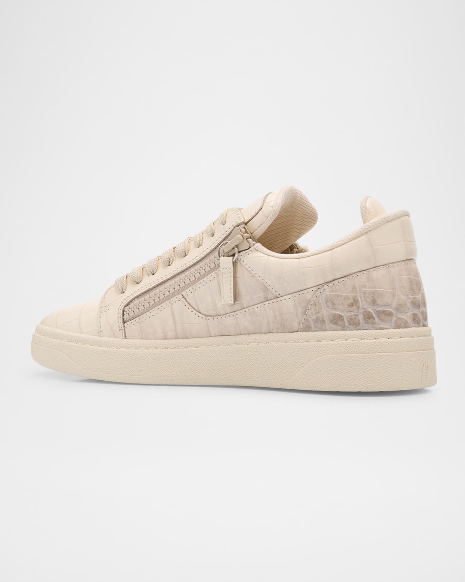 Men's Orei Croc-Effect Leather Low-Top Sneakers 1