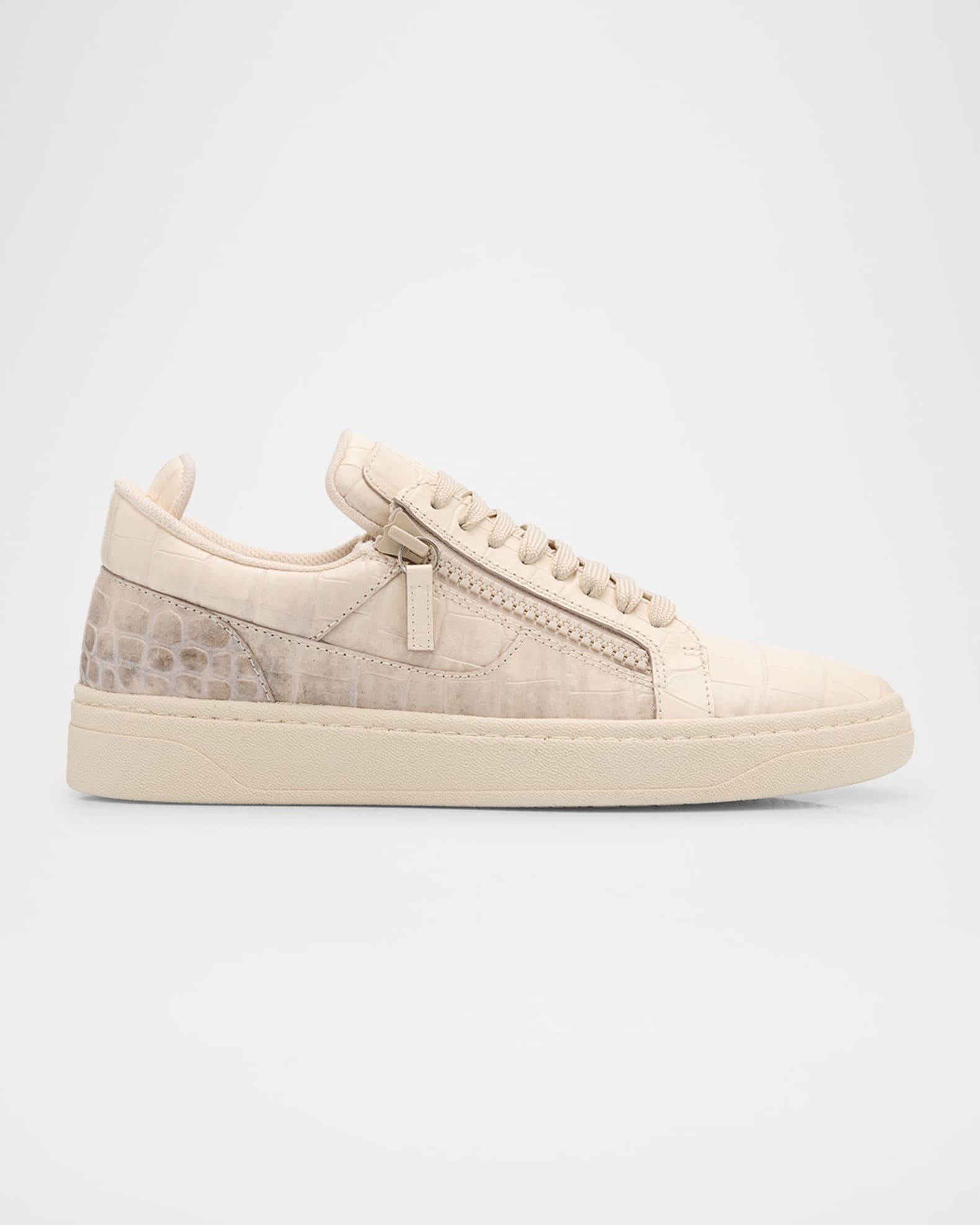 Men's Orei Croc-Effect Leather Low-Top Sneakers 0