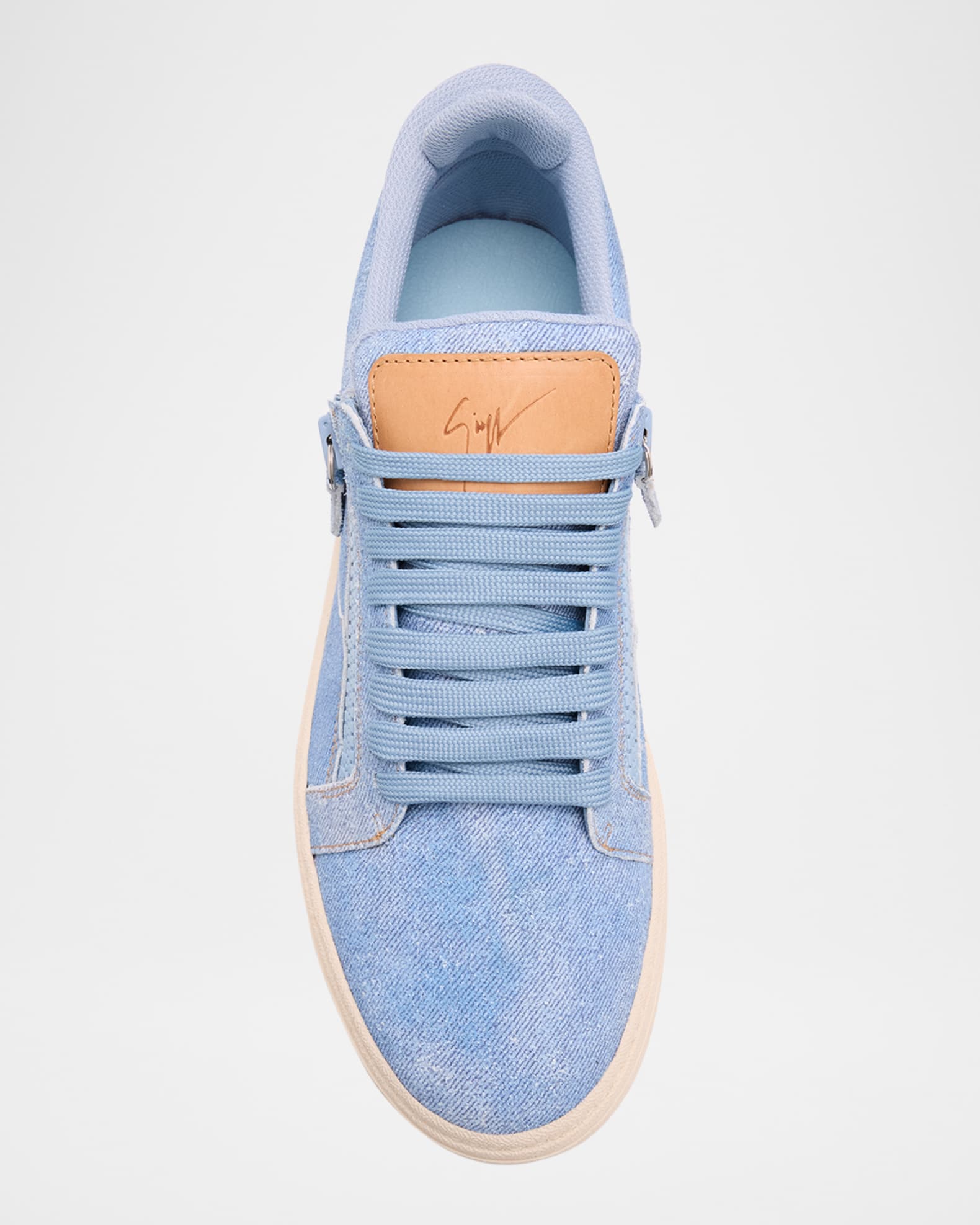 Giuseppe Zanotti Men's GZ 94 Denim Low-Top Sneakers | Neiman