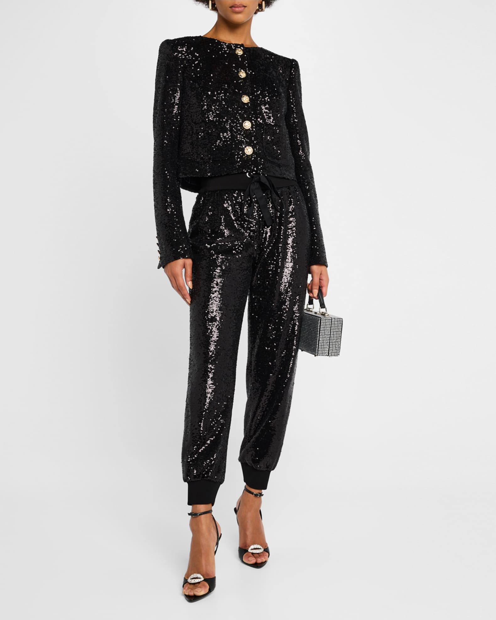 Randi Cropped Sequin Jacket 1