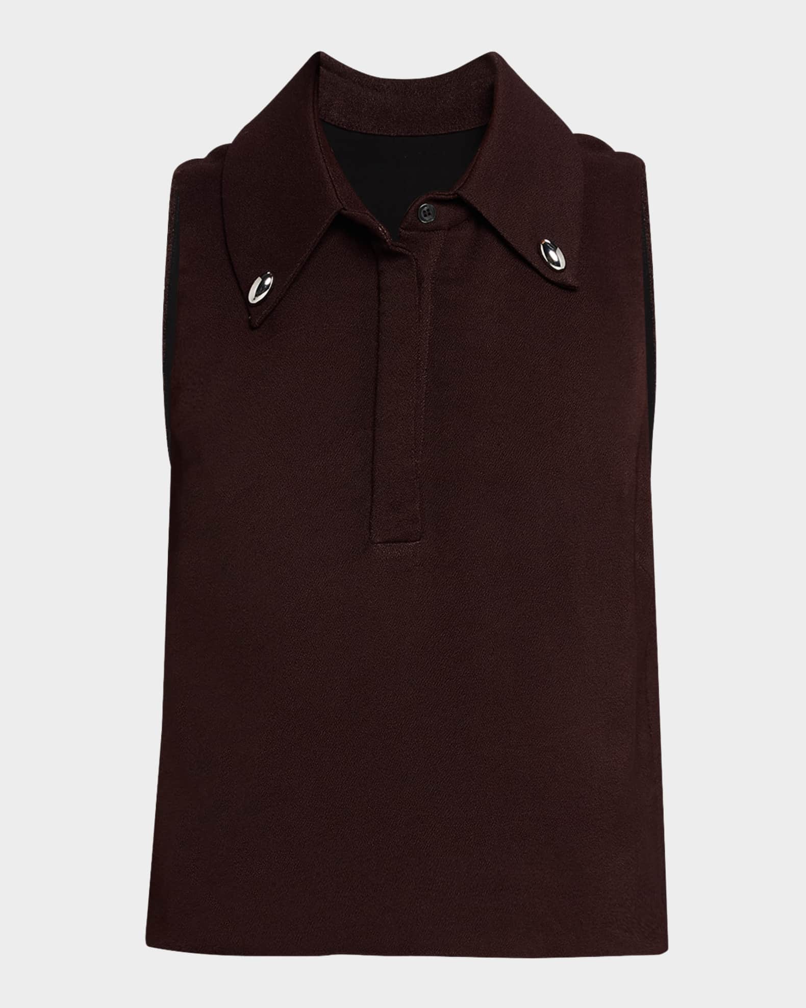 Blaine Stud-Embellished Polo Top 0