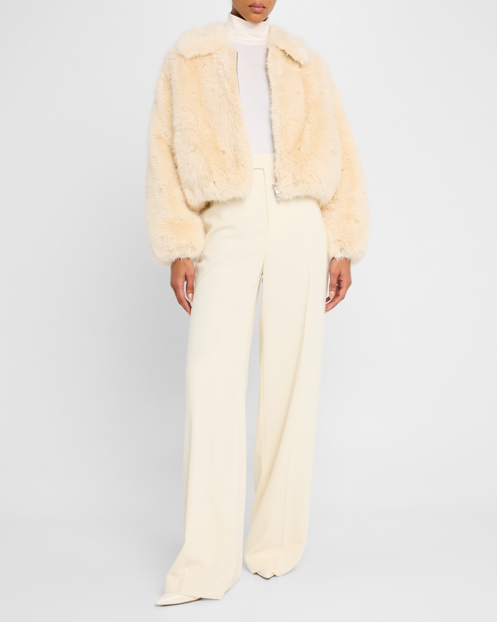 Esme Embellished Faux Fur Jacket 1